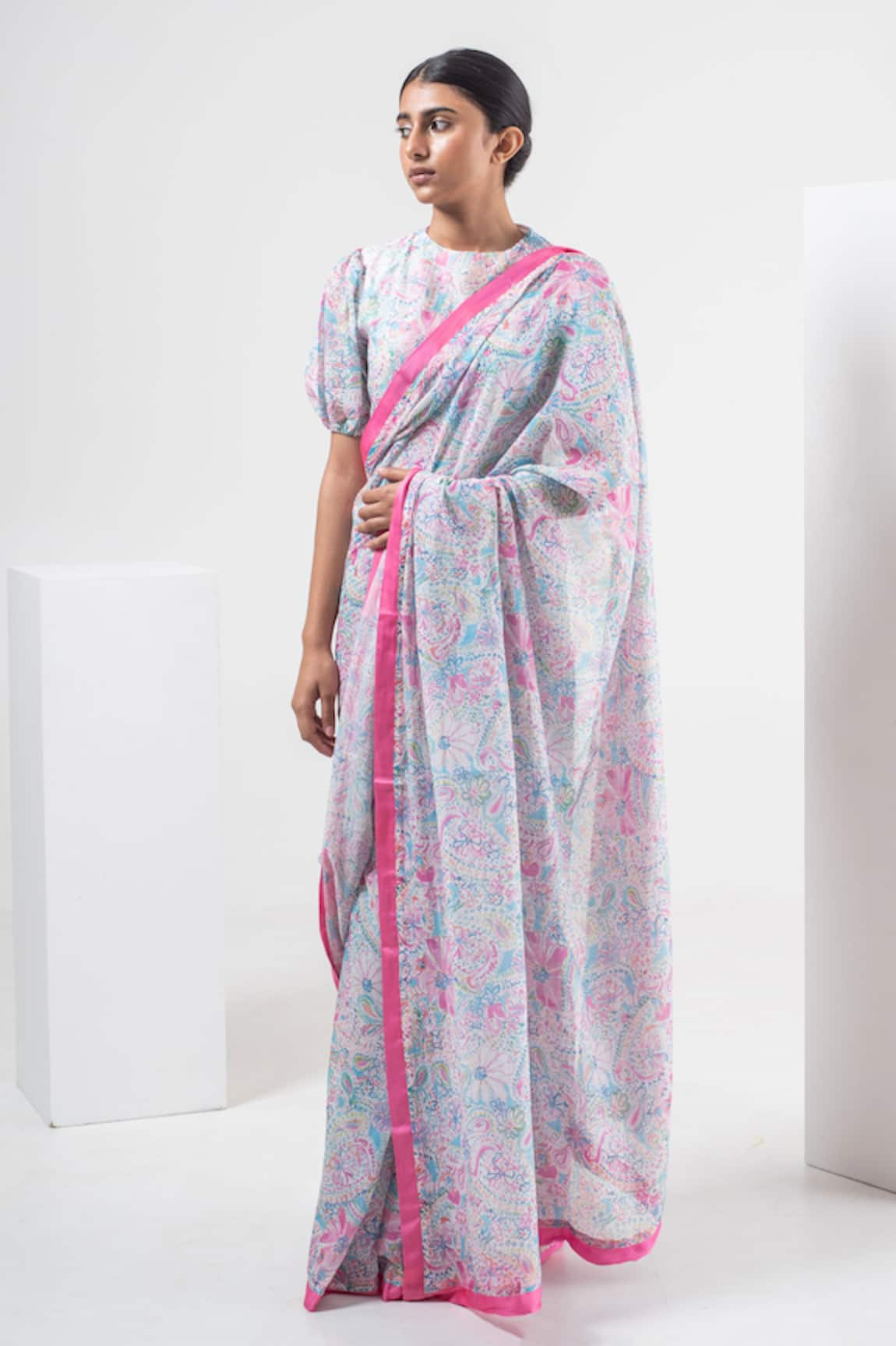 Merakus Chanderi Silk Printed Saree