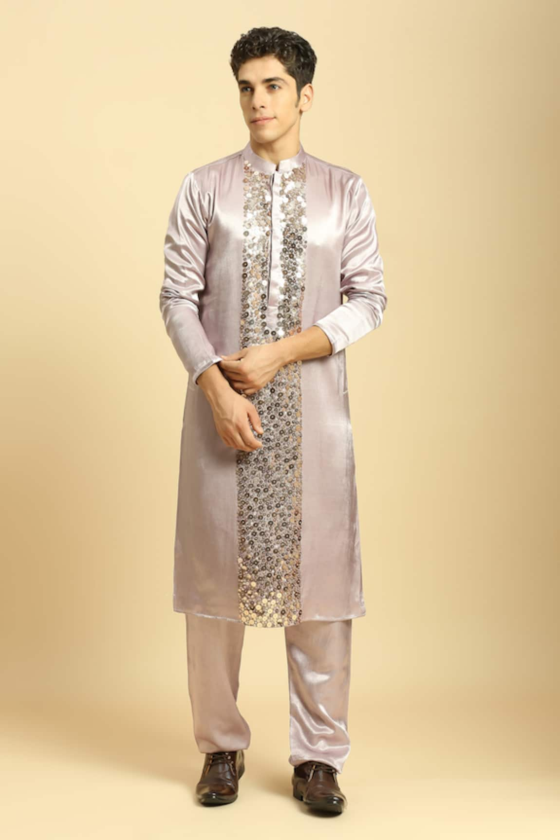 Masumi Mewawalla Sequin Embroidered Kurta & Pant Set