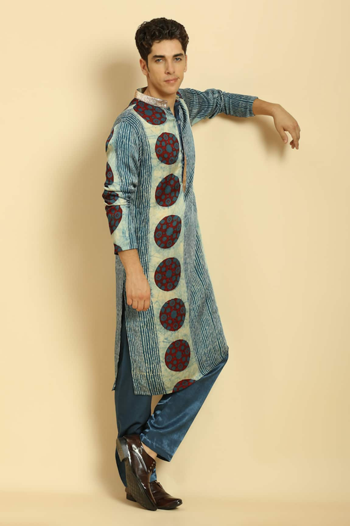 Masumi Mewawalla Ajrakh Print Kurta Pant Set