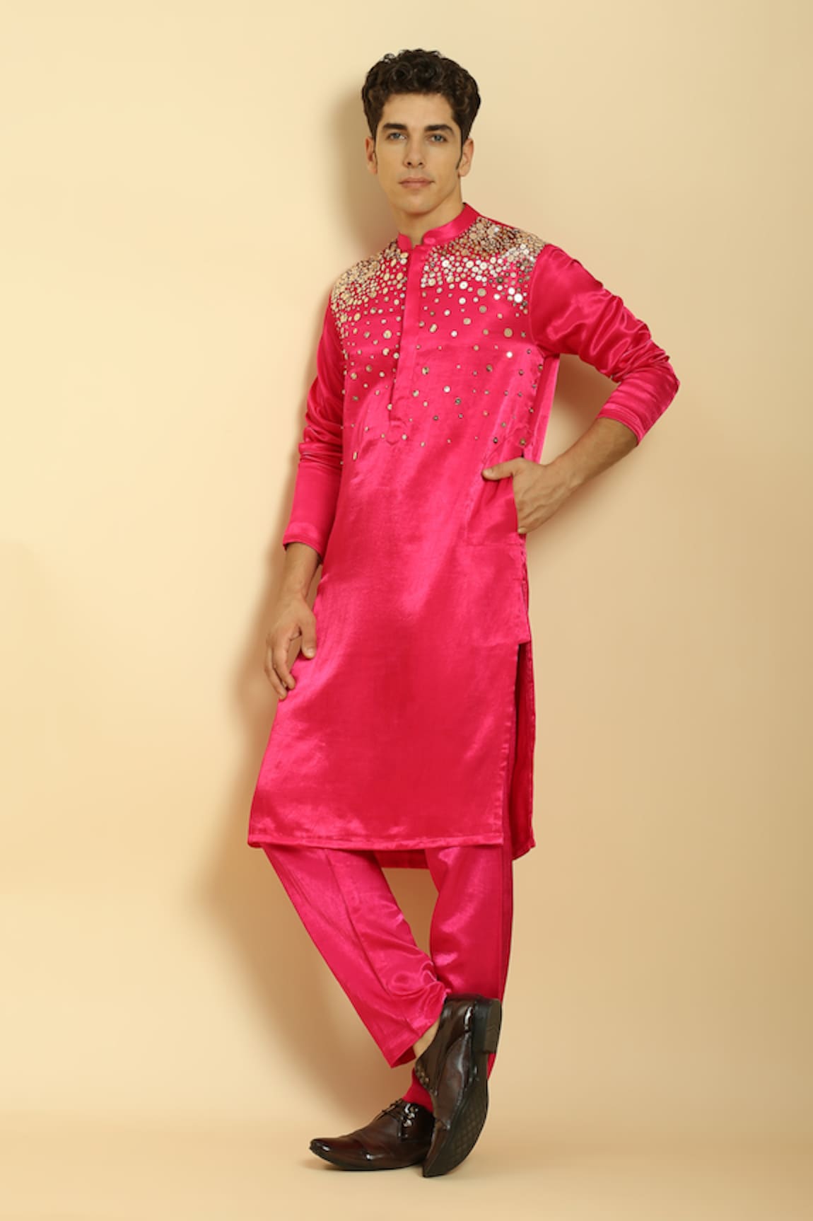 Masumi Mewawalla Sequin Embroidered Kurta With Pant