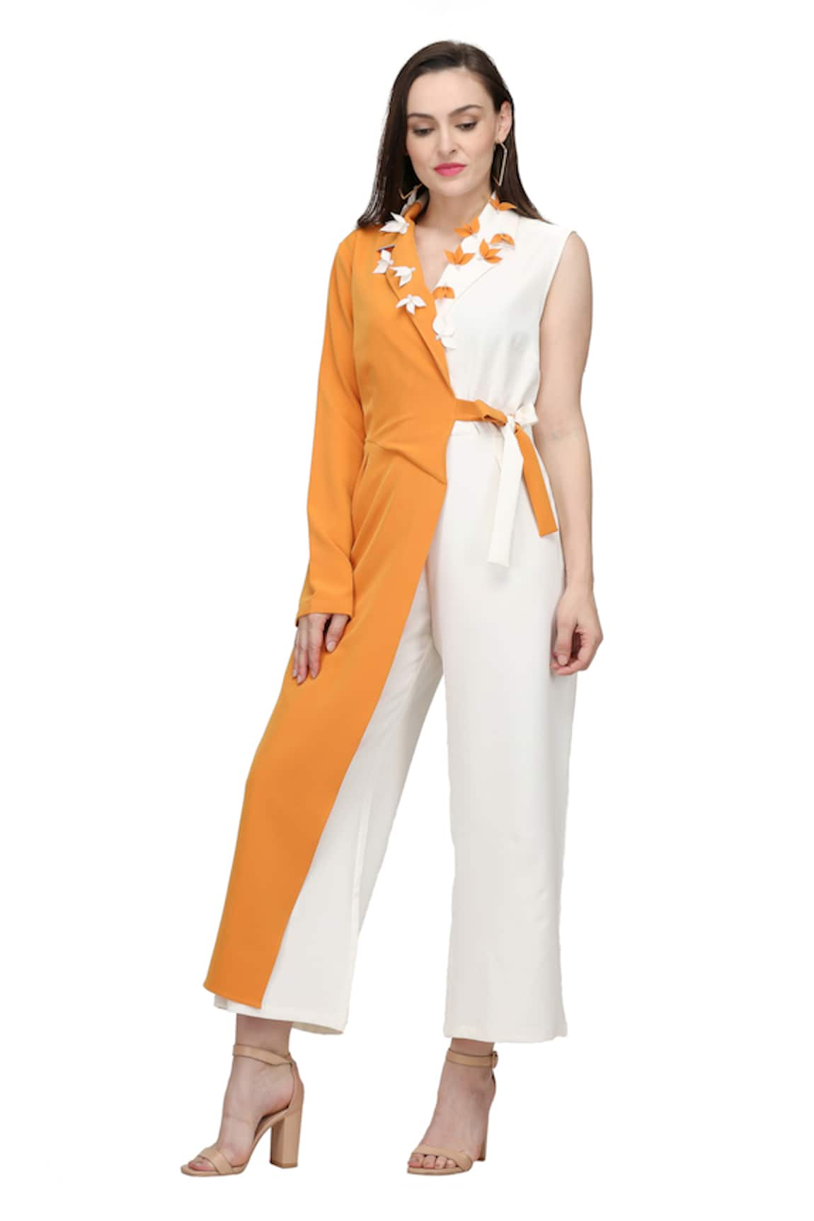 MIDORI BY SGV Color Blocked Tie-Up Jumpsuit