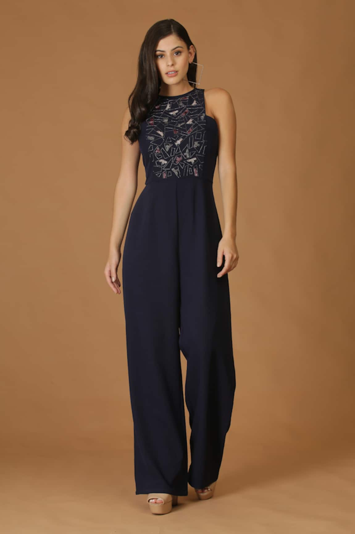 MIDORI BY SGV Cutdana Embroidered Yoke Jumpsuit