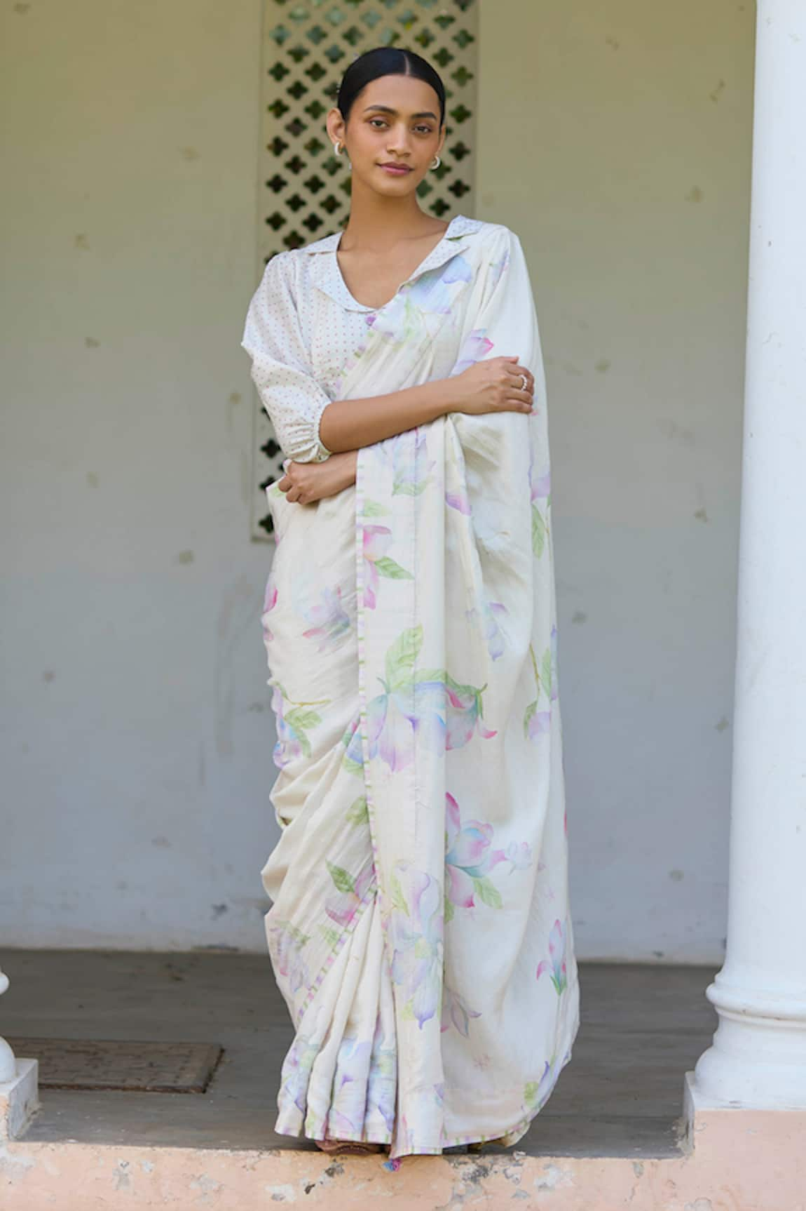 Surmaye Aura Magnolia Handwoven Saree