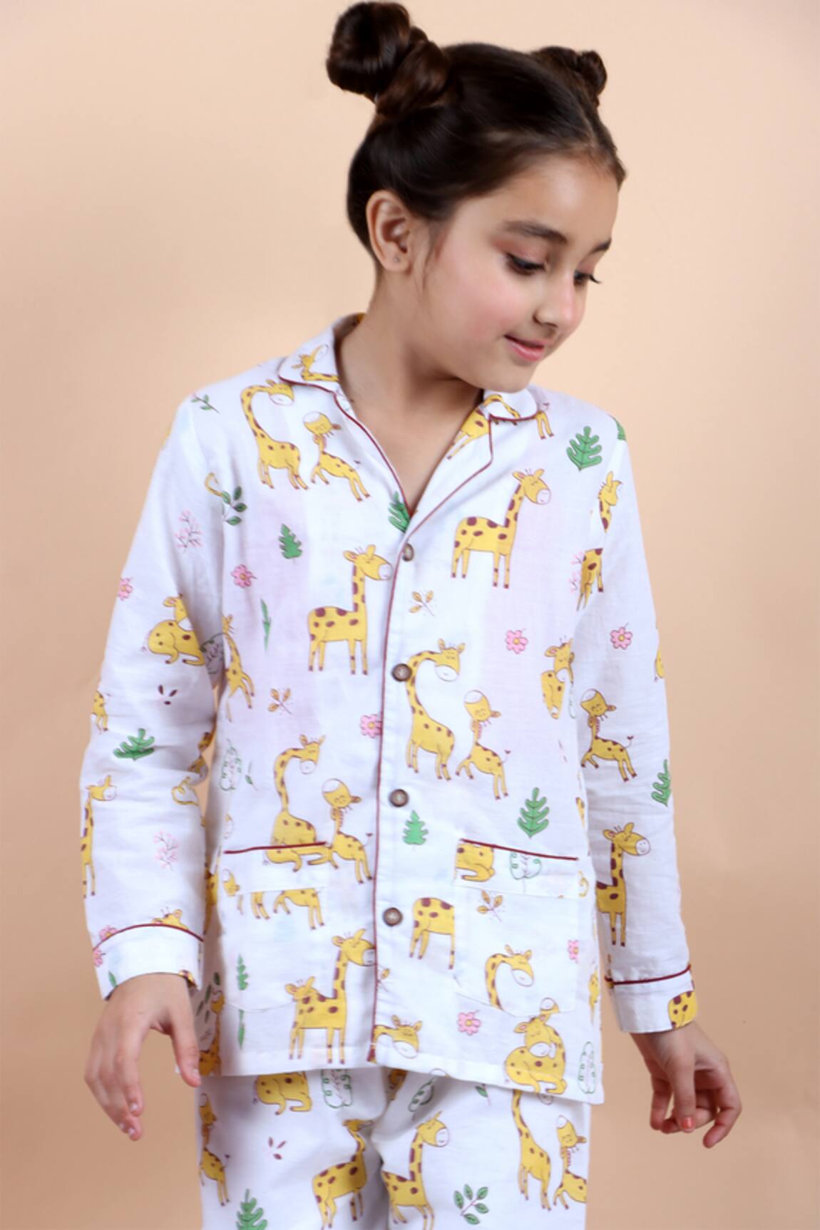 Kalp Siesta Giraffe Print Shirt With Pant