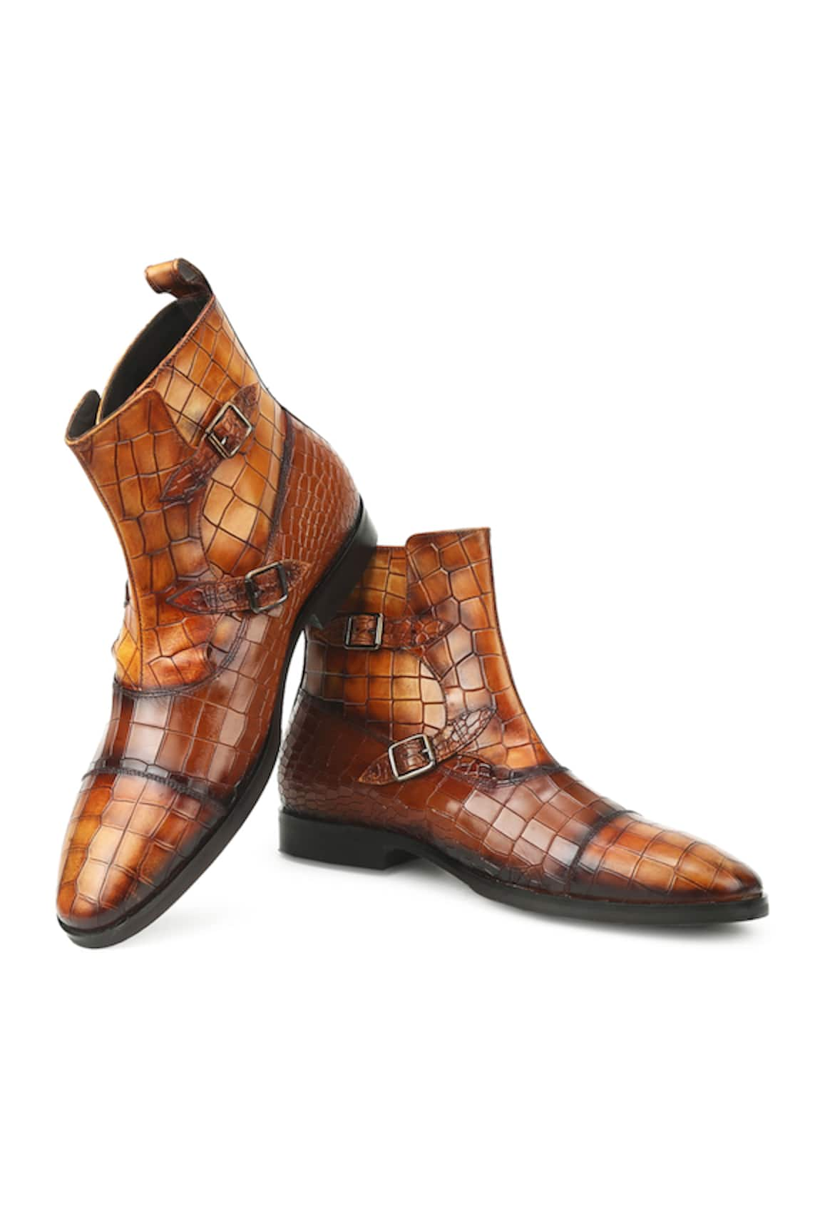 IVRAH Vega Chelsea Snake Pattern Boots