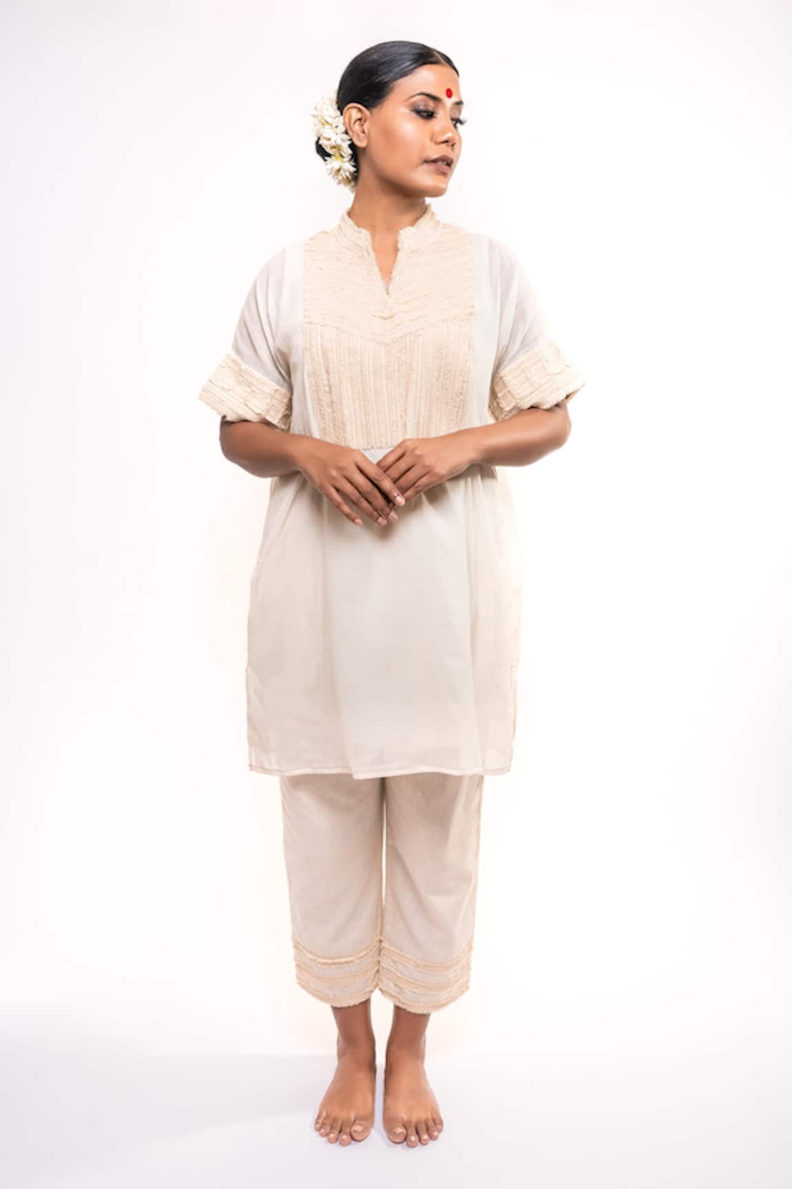 Anmol Kakad Applique Embroidered Tunic & Pant Set