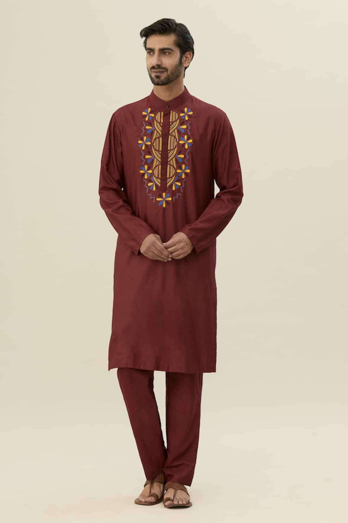 DiyaRajvvir Floral Embroidered Kurta & Pant Set