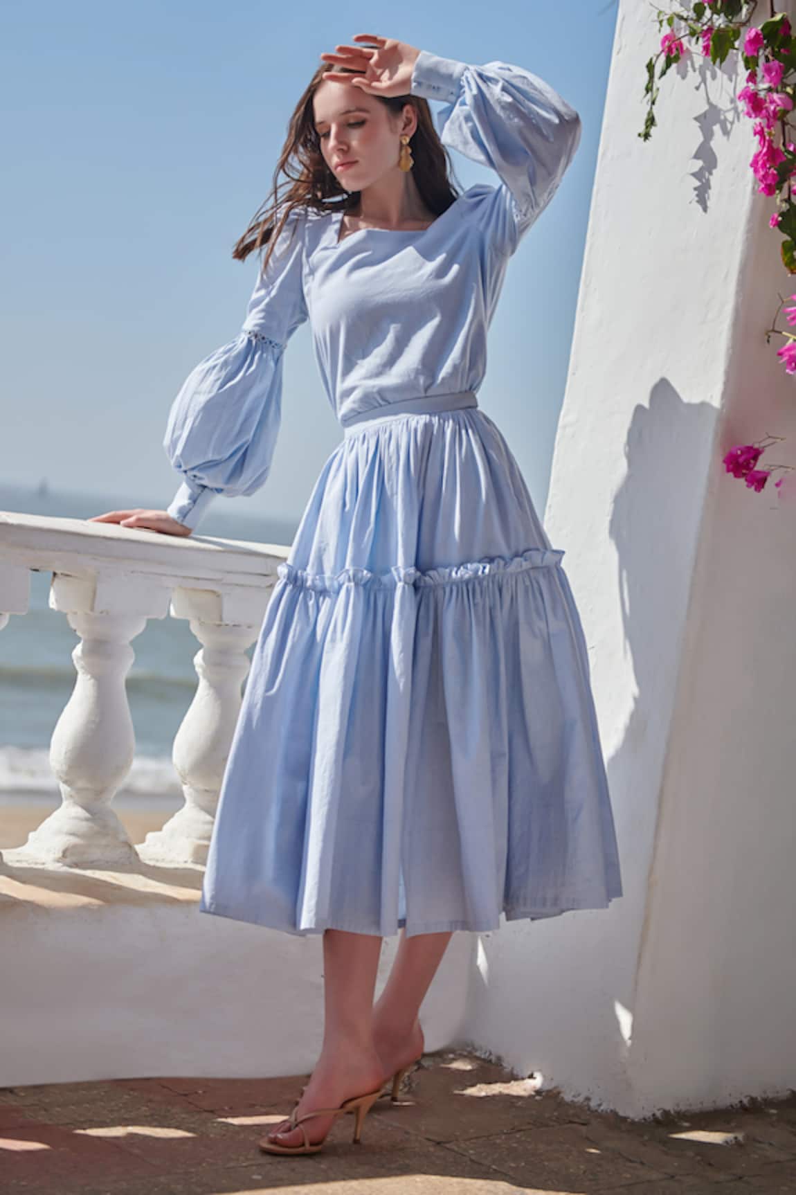 Verano By Tanya Kate High Waist Midi Skirt 