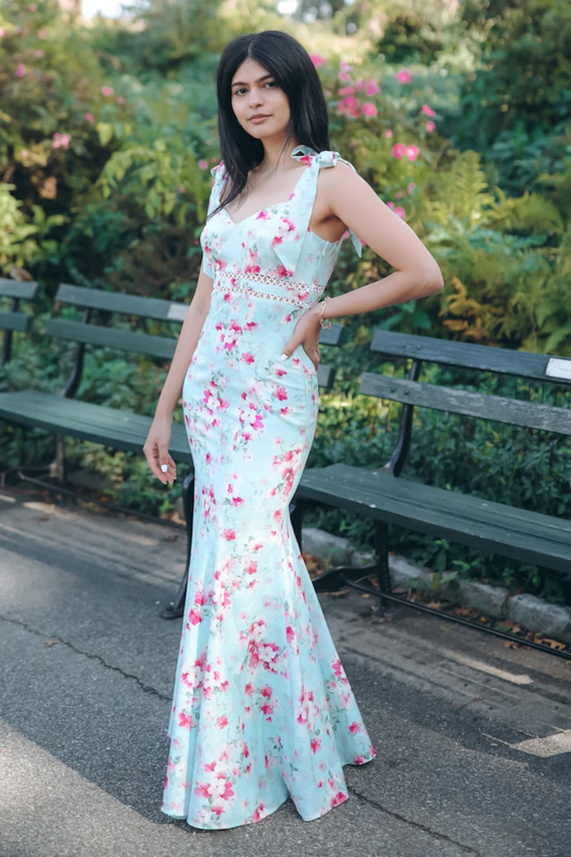 Verano by Tanya Mae Floral Print Mermaid Dress