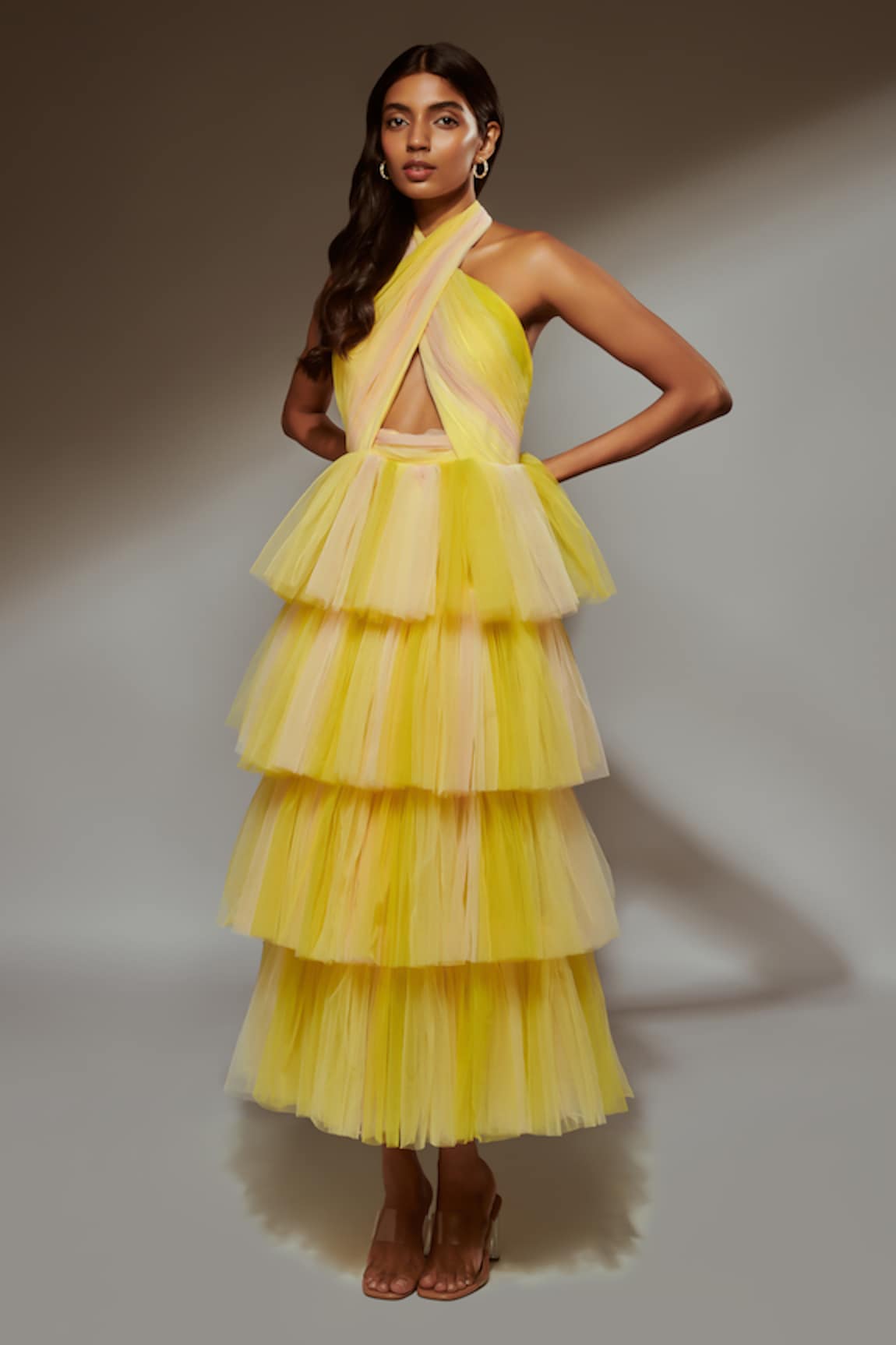 Verano by Tanya Malina Sunrise Lemonade Ruffle Layered Dress