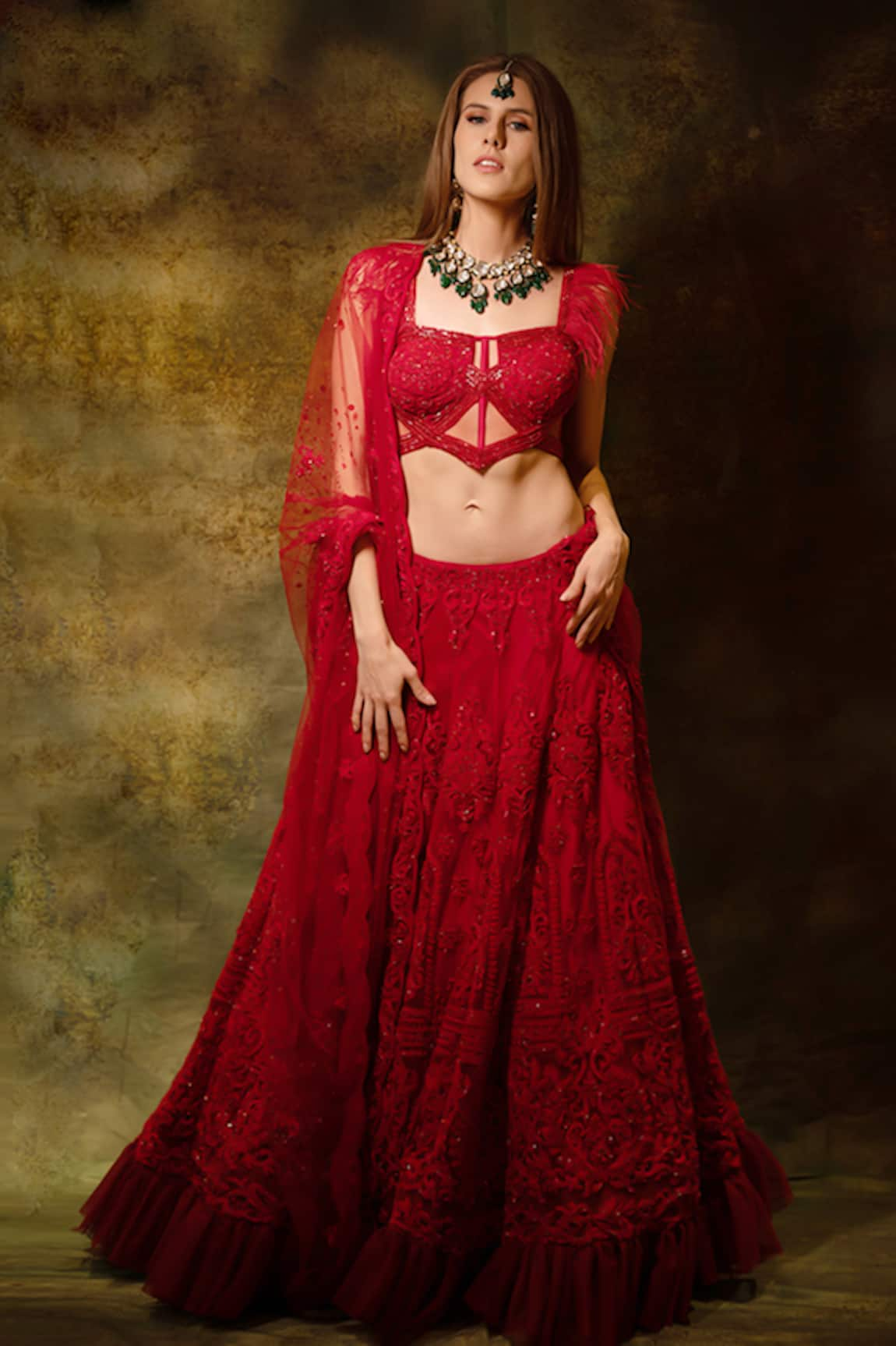 Archana Kochhar Elegant Embroidered Lehenga Set