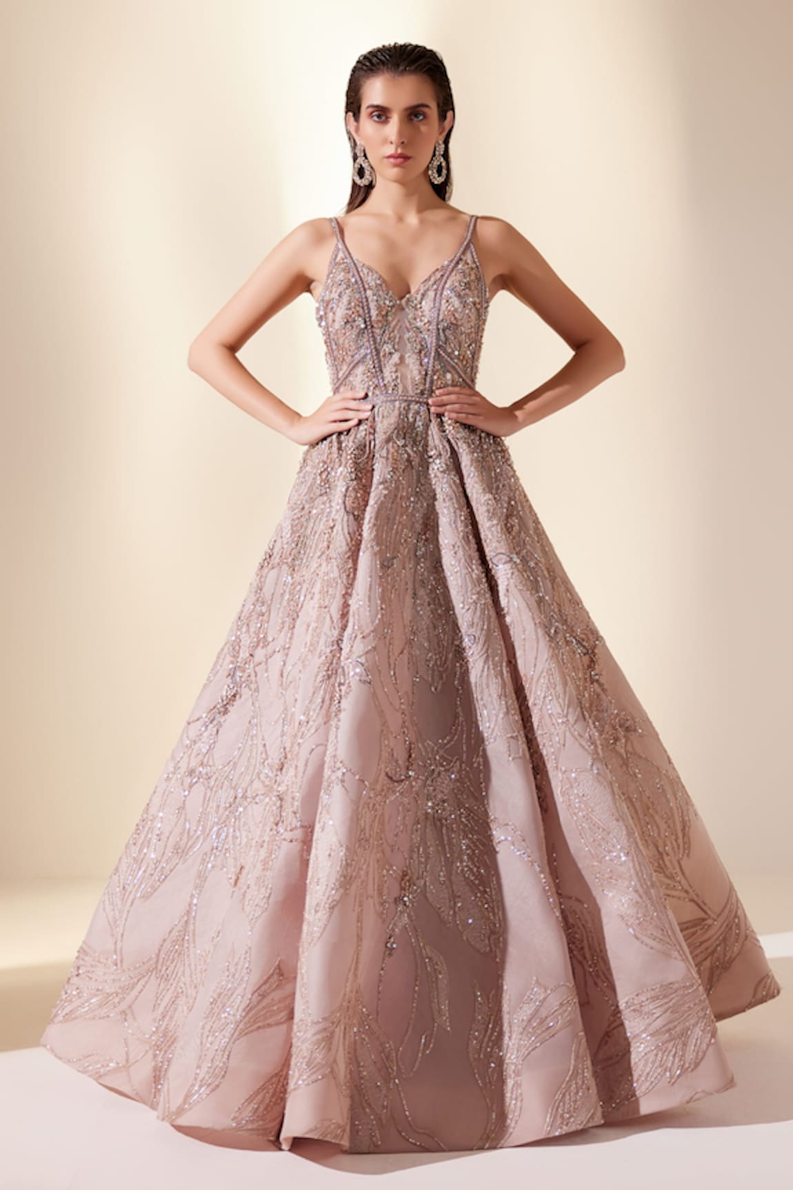 Adaara Couture Wonder Whims Floral Embroidered Gown