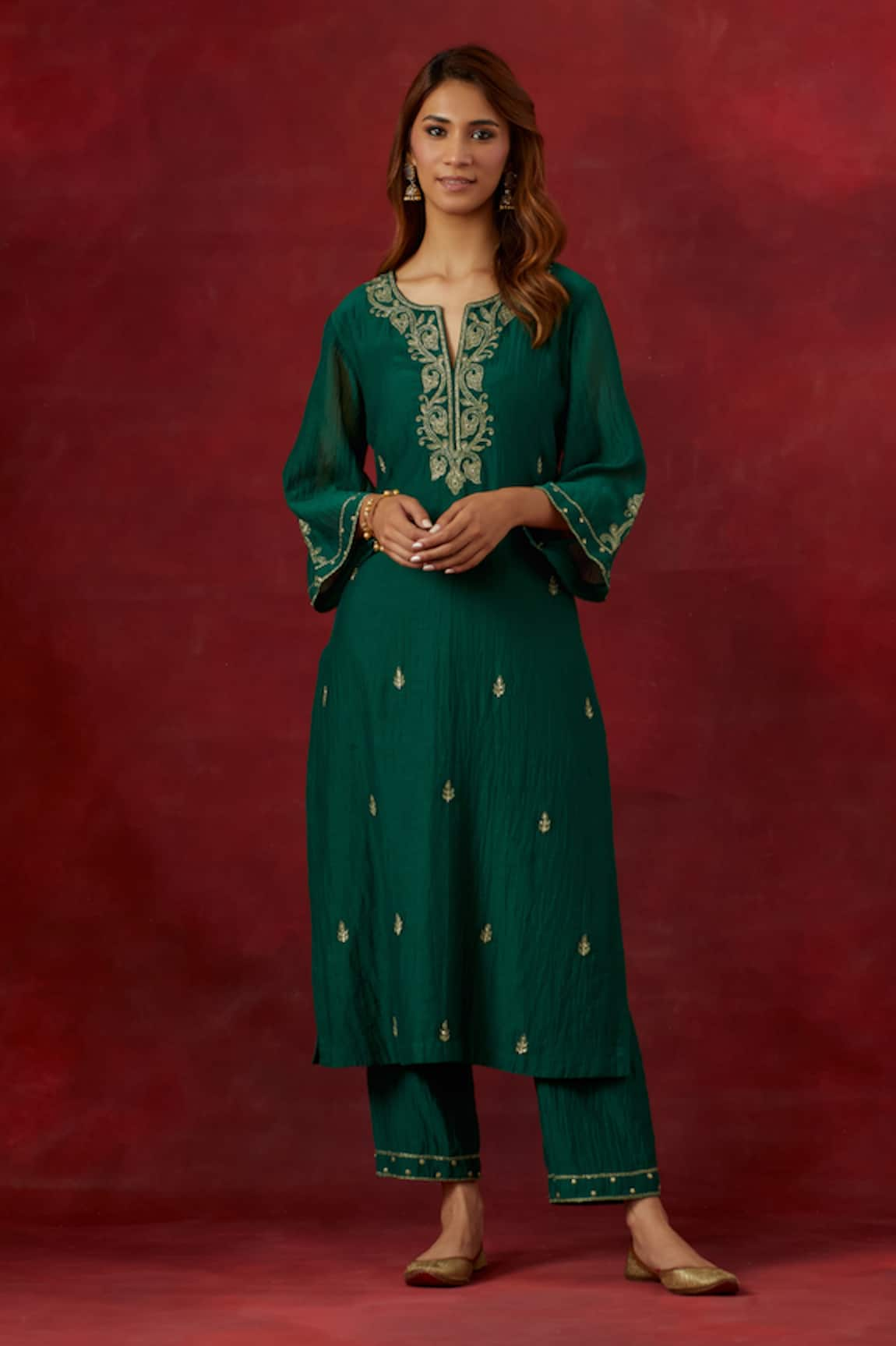 Ikshita Choudhary Embroidered Kurta Pant Set