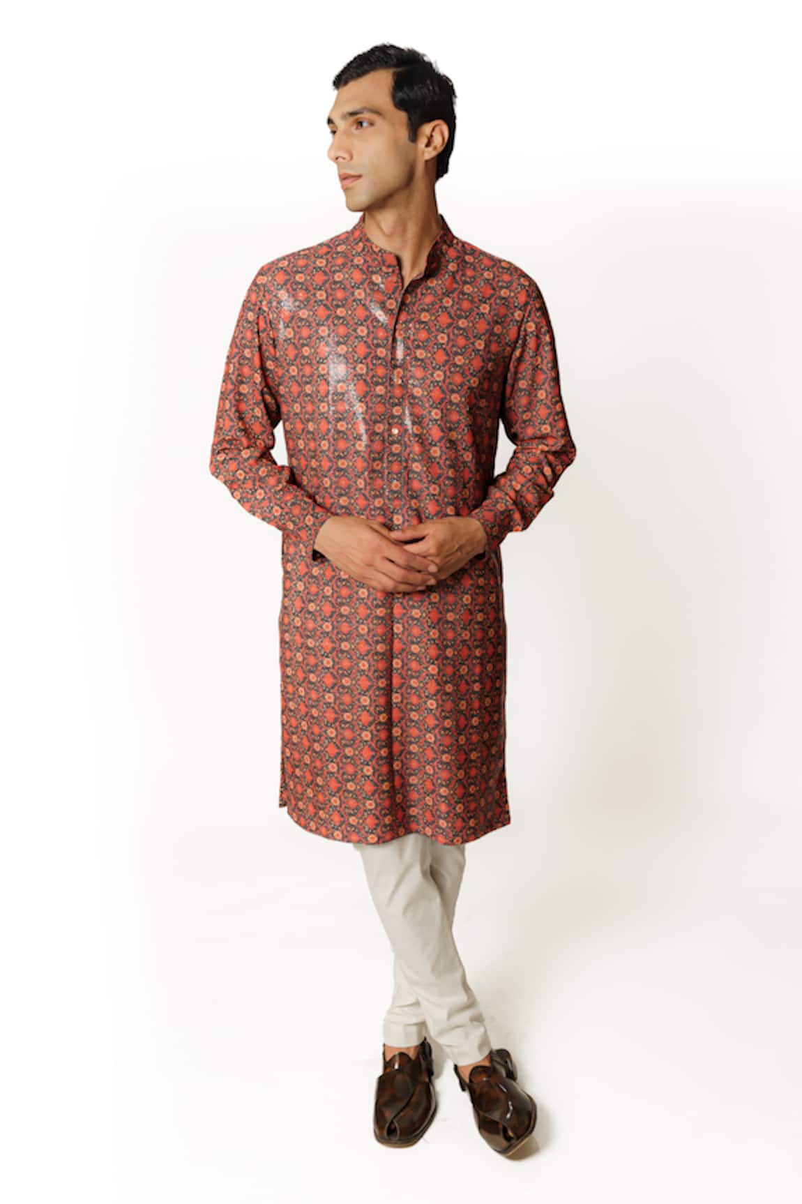 Rabani & Rakha Sequin Embroidered Kurta & Pant Set