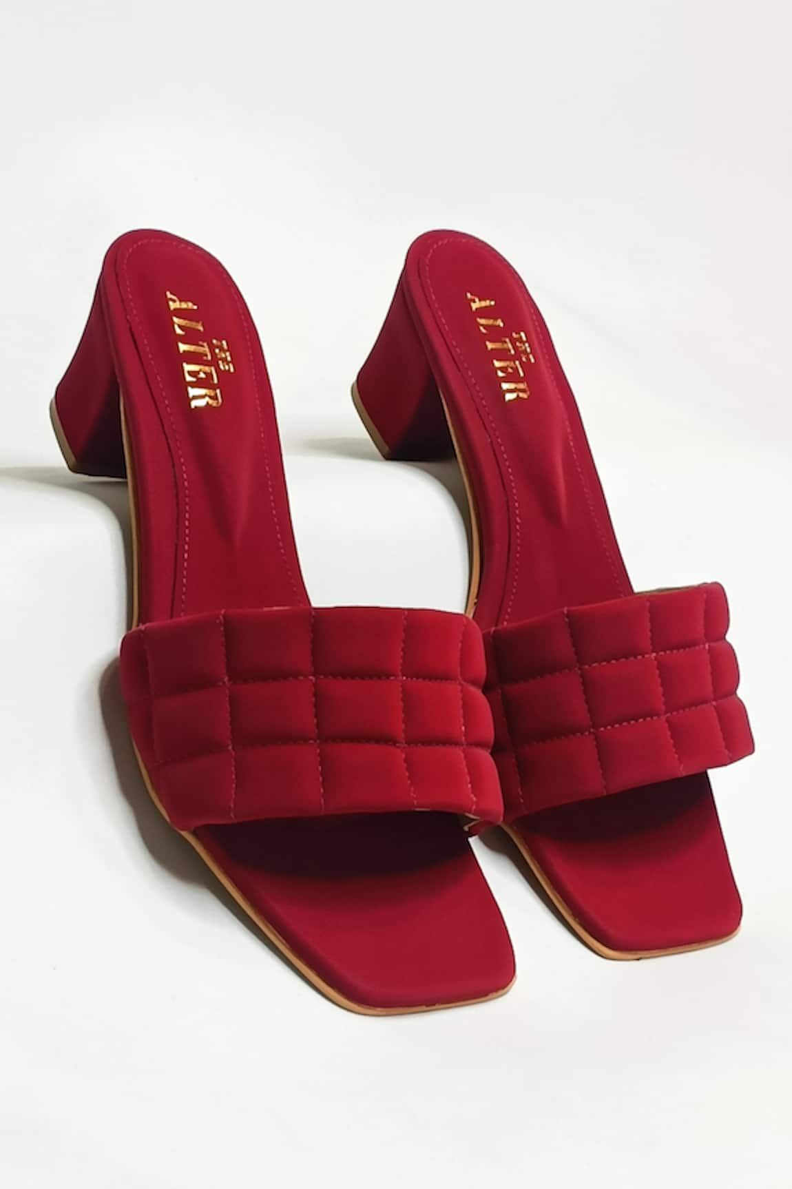 THE ALTER Ashley Quilted Slip-On Block Heels