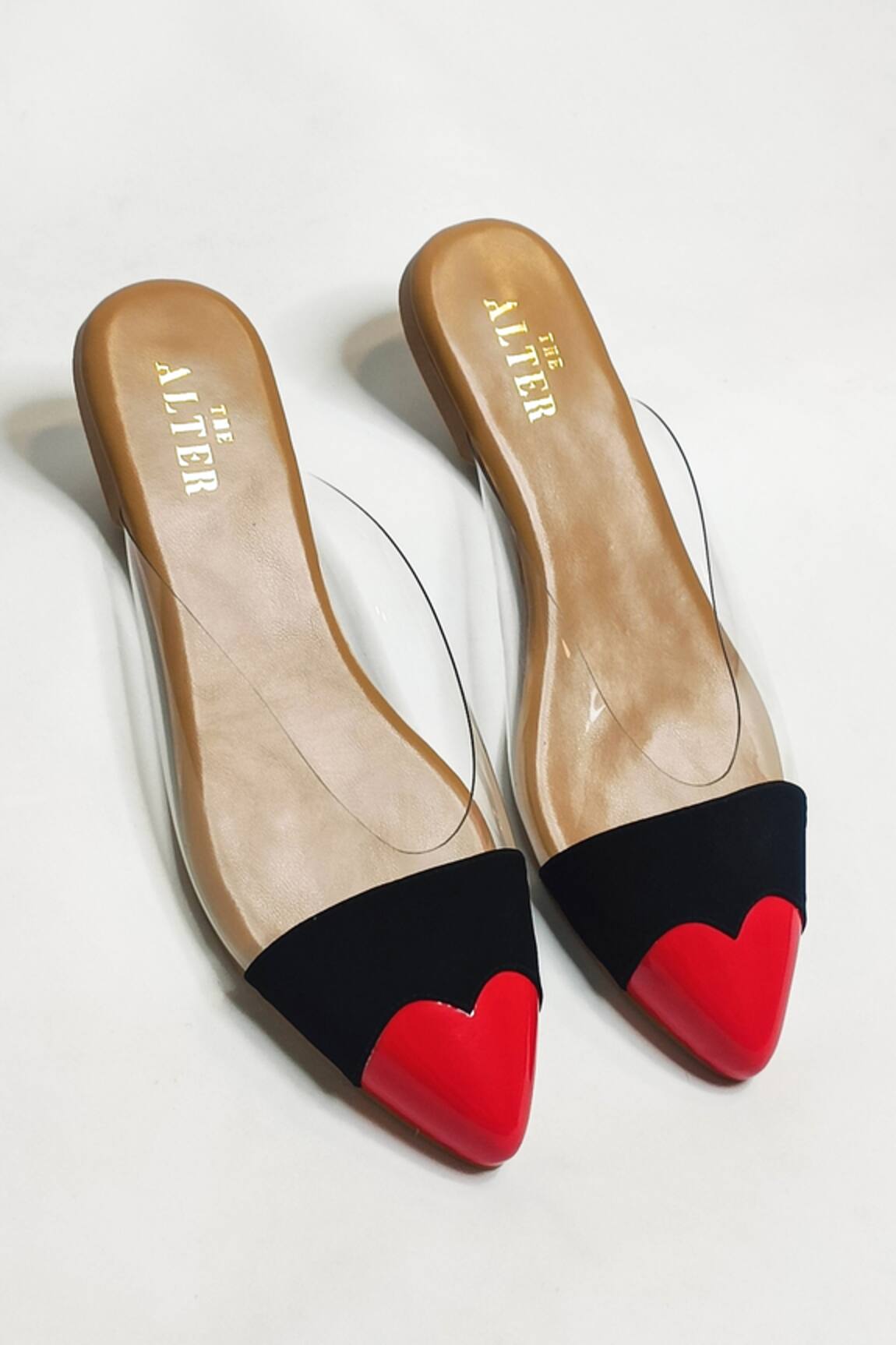 THE ALTER Transparent Heart Colour Block Flats