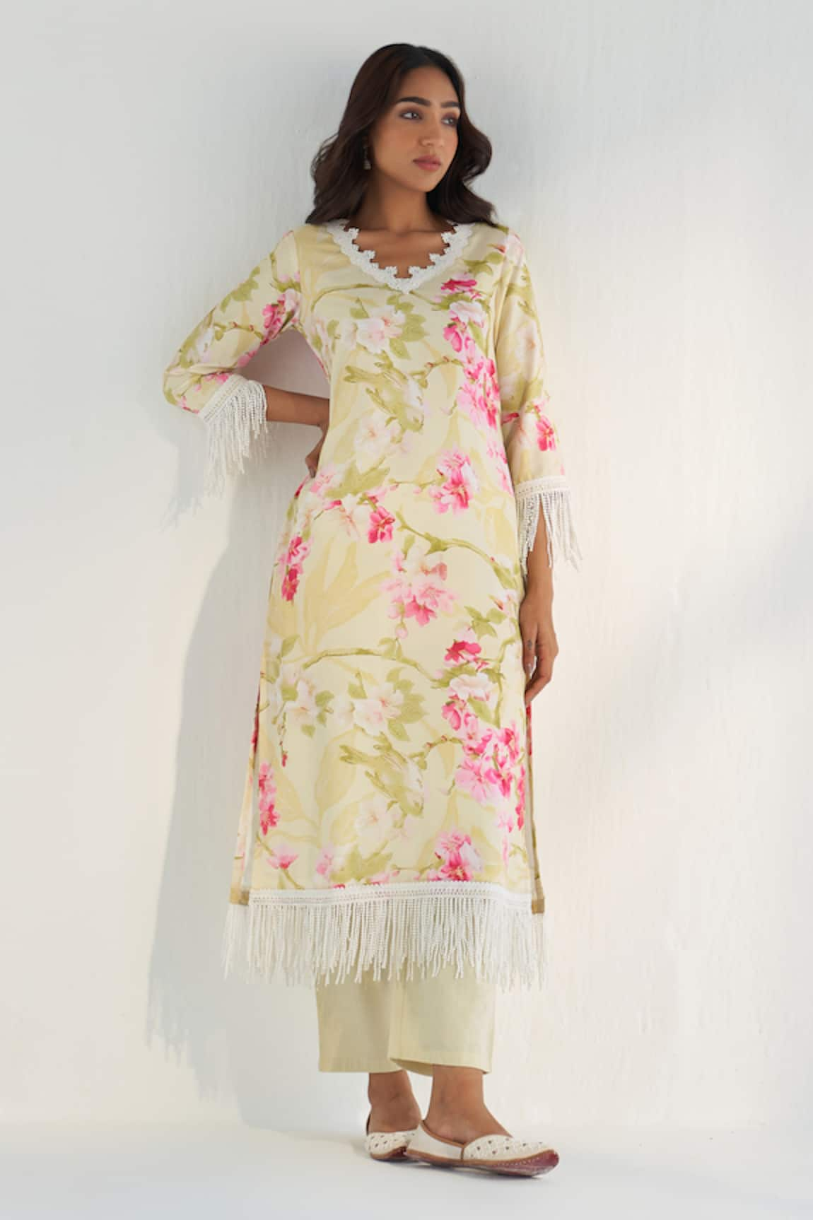 Roze Mahnoor Floral Print Kurta