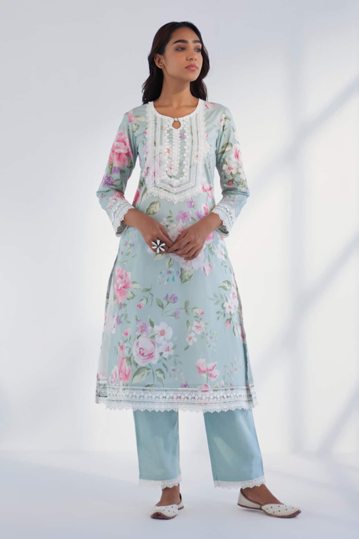 Roze Nyla Floral Print Kurta