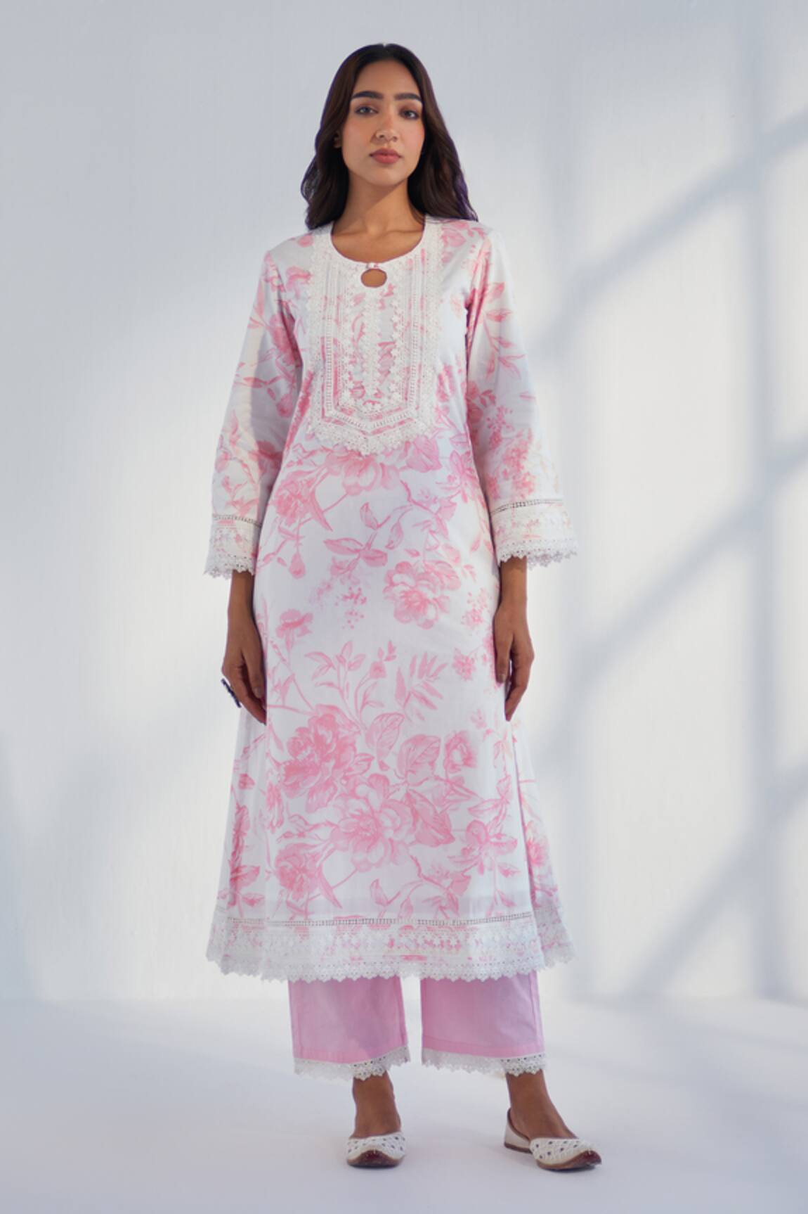 Roze Raya Floral Print Kurta