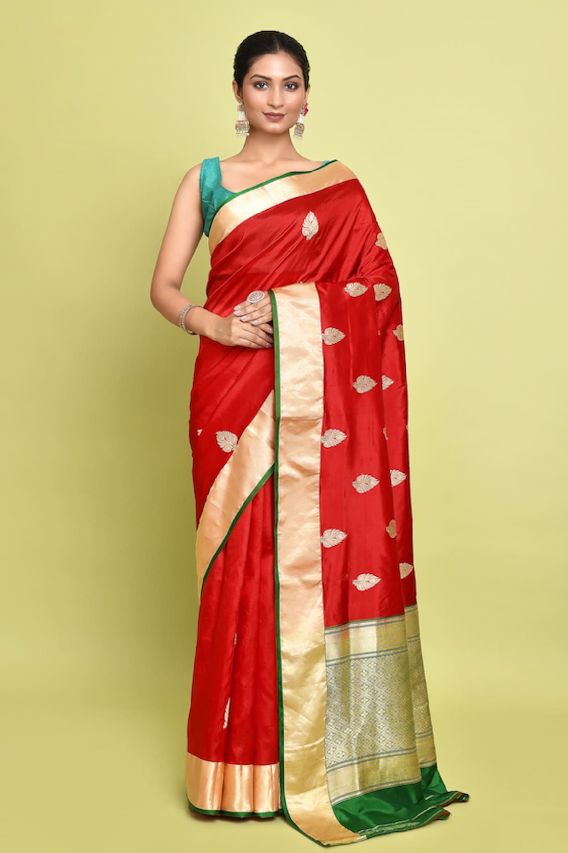 Nazaakat by Samara Singh Ambrae Buta Woven Saree With Running Blouse