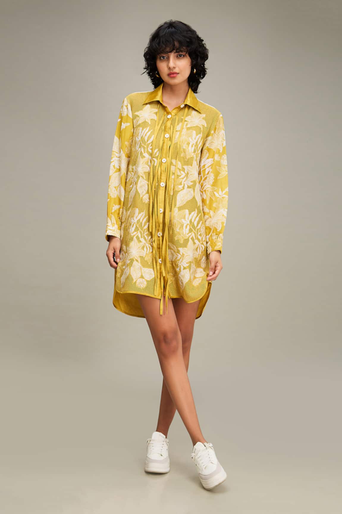 Soup by Sougat Paul Ahyana Applique Embroidered Shirt Dress