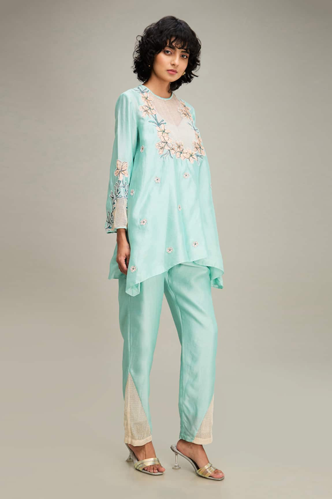 Soup by Sougat Paul Zinnia Embroidered Top & Pant Set