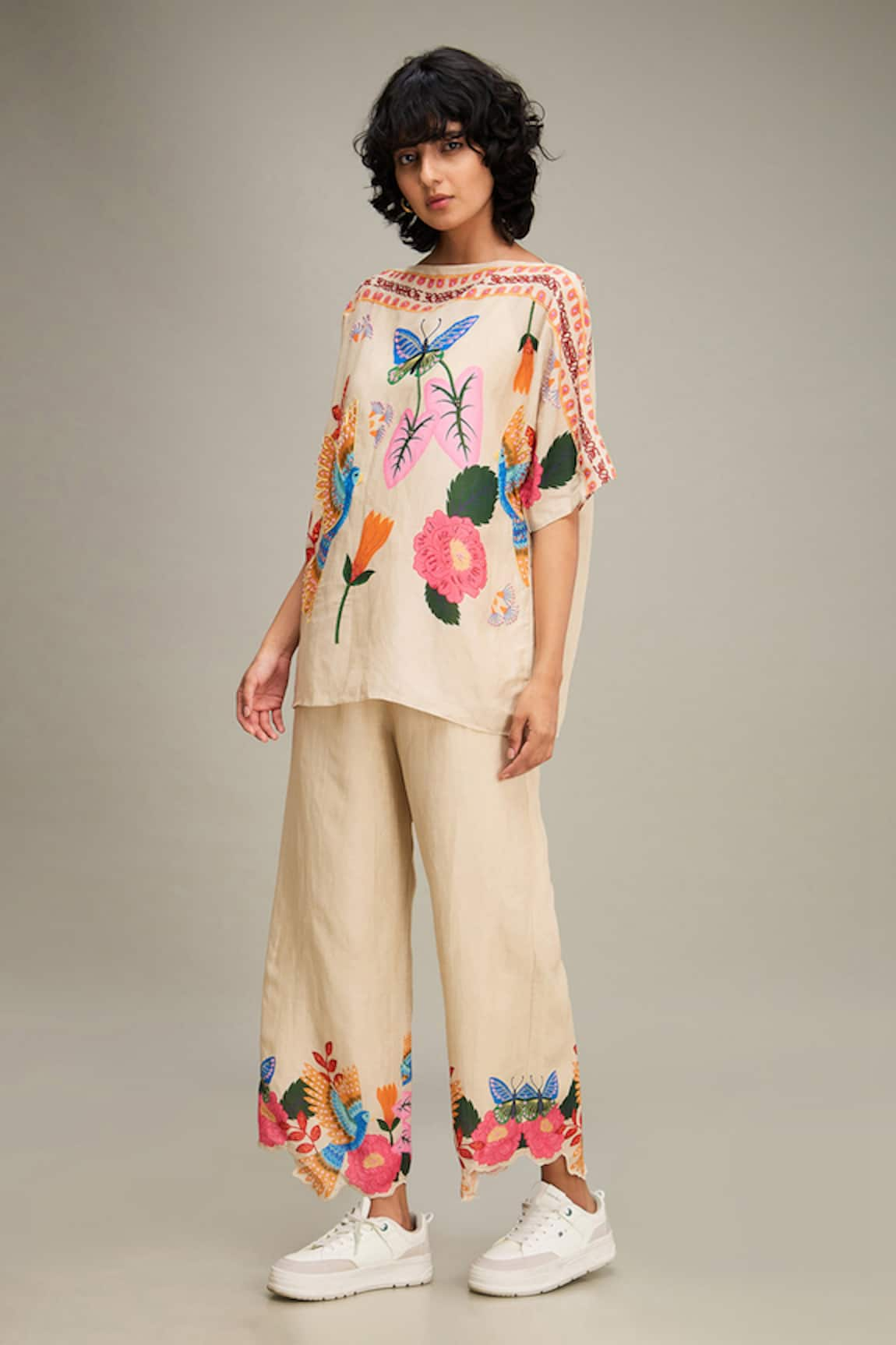 Soup by Sougat Paul Avian Canopy Printed Kimono Top & Pant Set