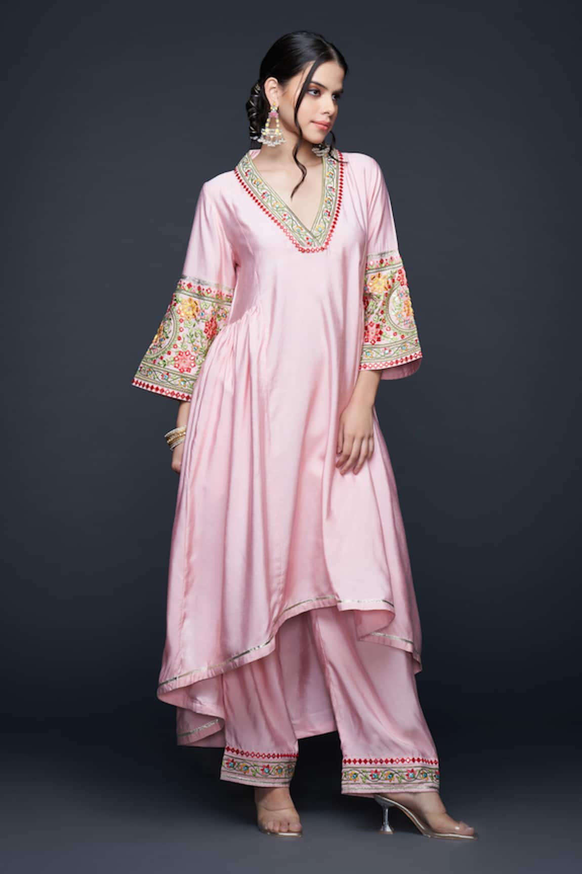 Gulabo by Abu Sandeep Gullista Thread & Mirror Embroidered Kurta