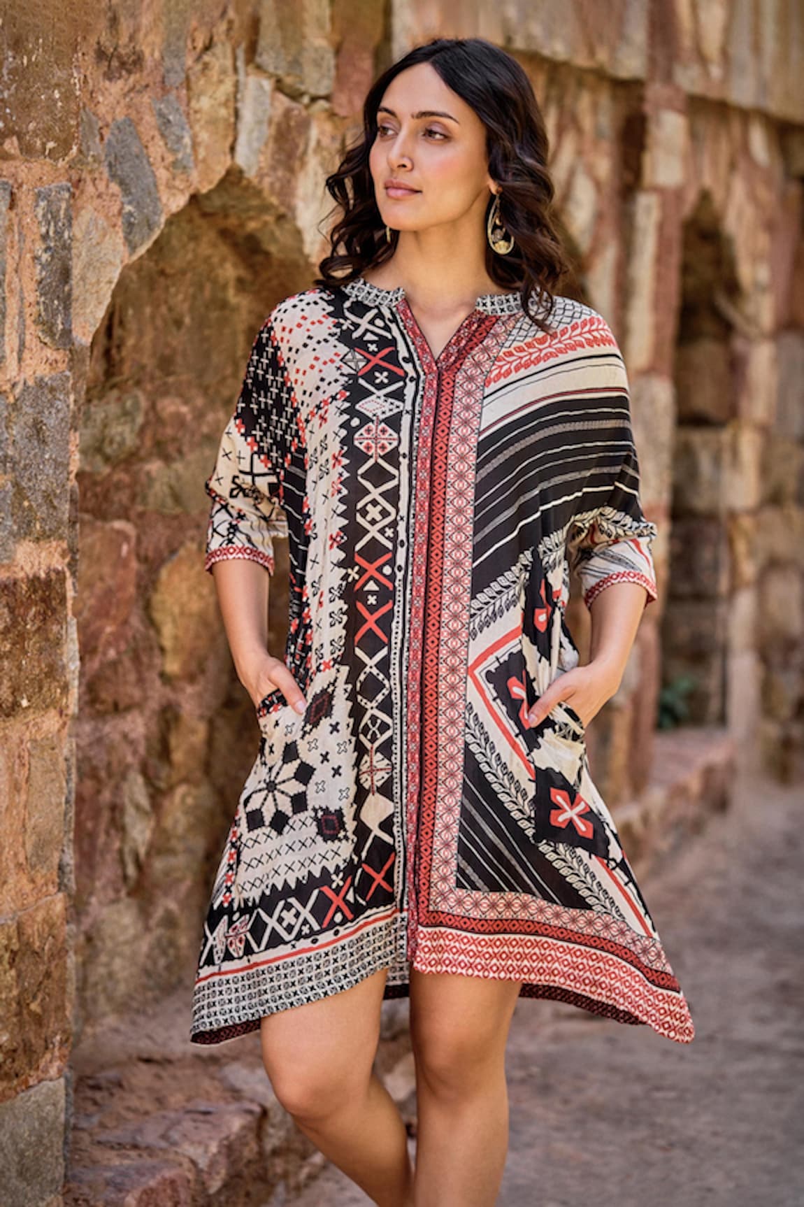 Saundh Keshi Geometric Print Tunic