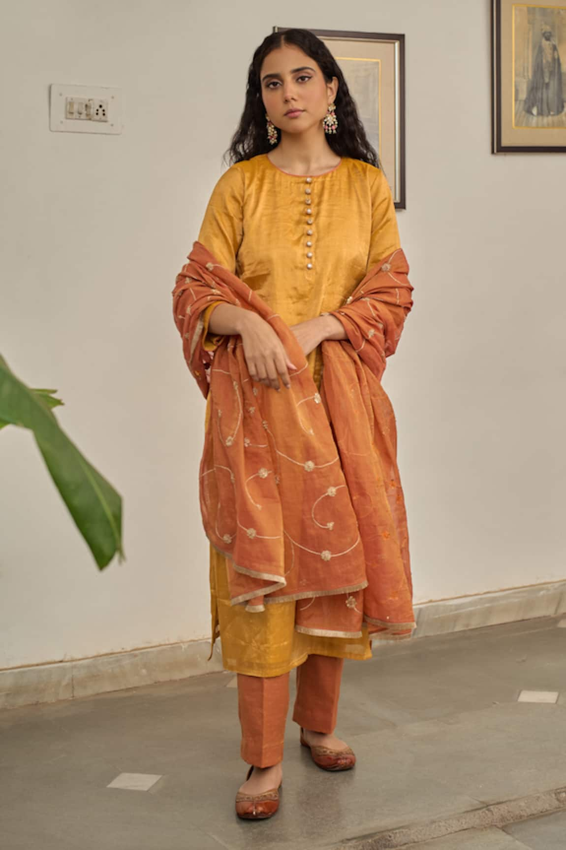 Apeksha Jain Label Sabha Plain Kurta Pant Set