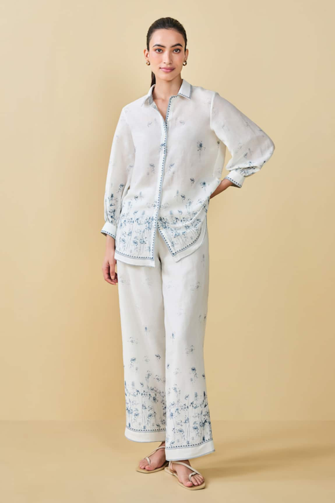 Grassroot By Anita Dongre Dandelion Dream Print Shirt & Pant Set