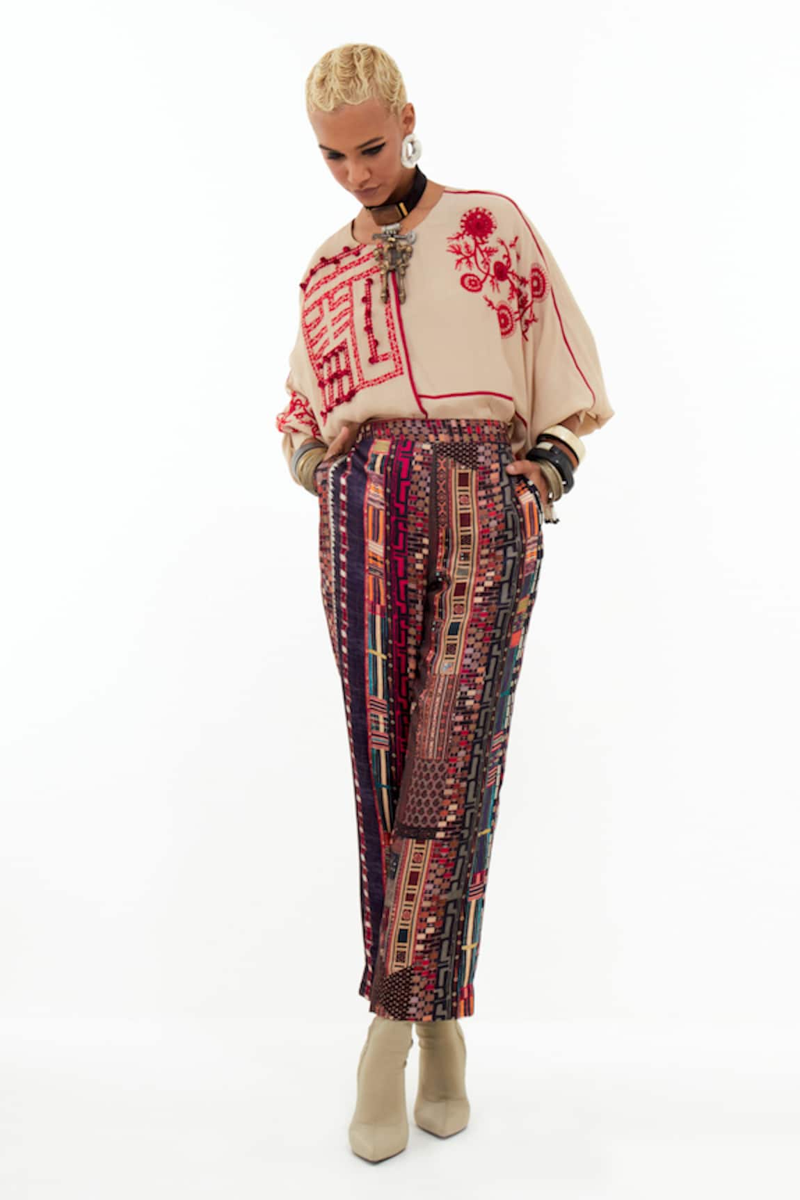Aseem Kapoor Mandala Embroidered Long Top With Trouser