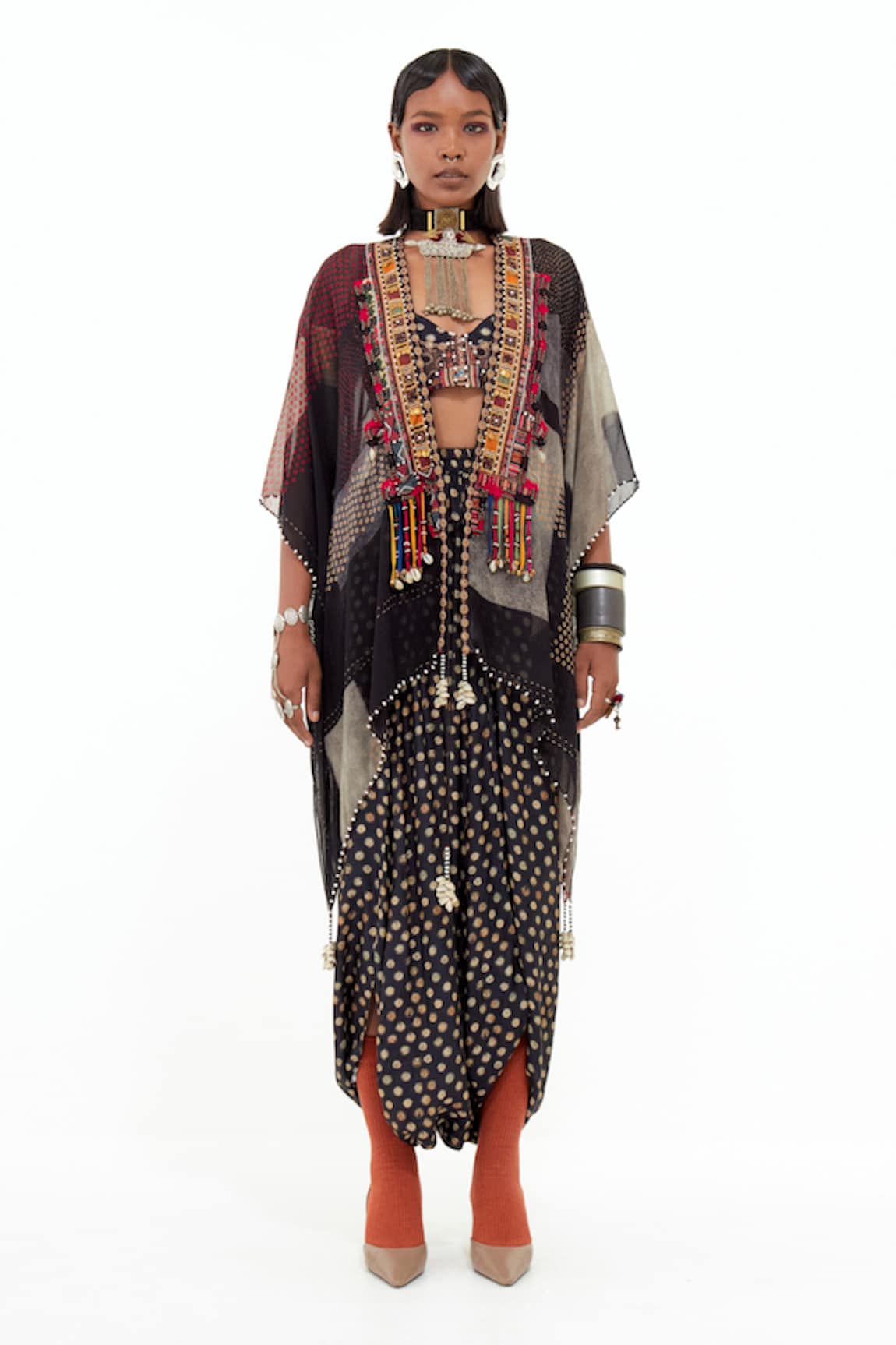 Aseem Kapoor Kama Bohemian Tribe Print & Embroidered Blouse