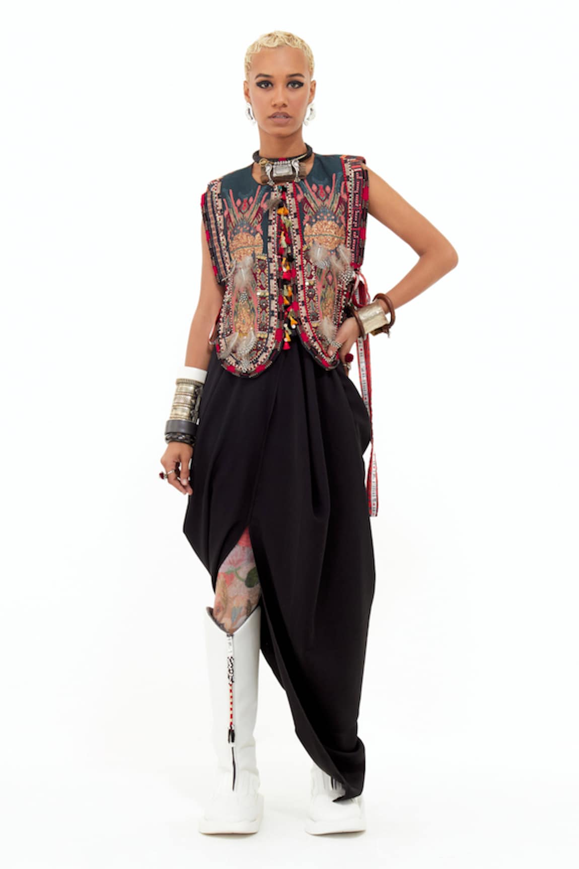 Aseem Kapoor Tribal Resham Thread Embroidered Gilet