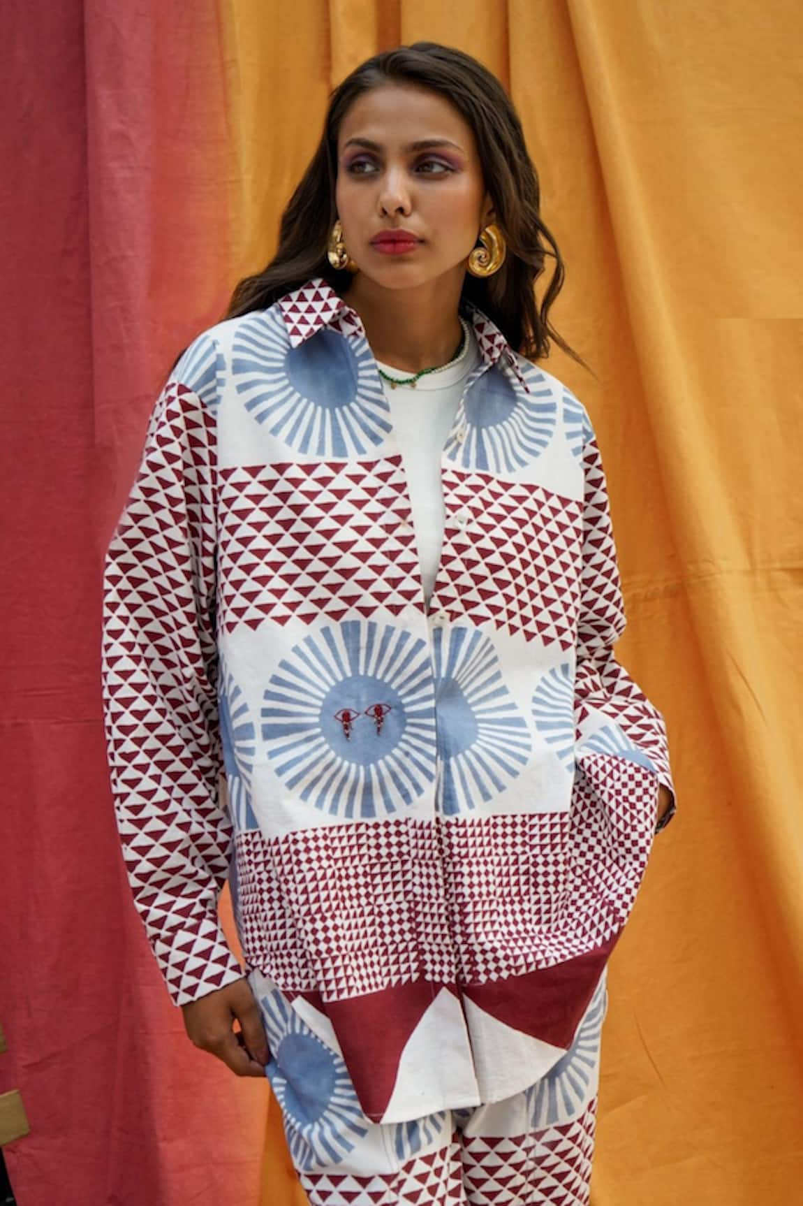 Jodi Sanna Geometric Glory Print Shirt