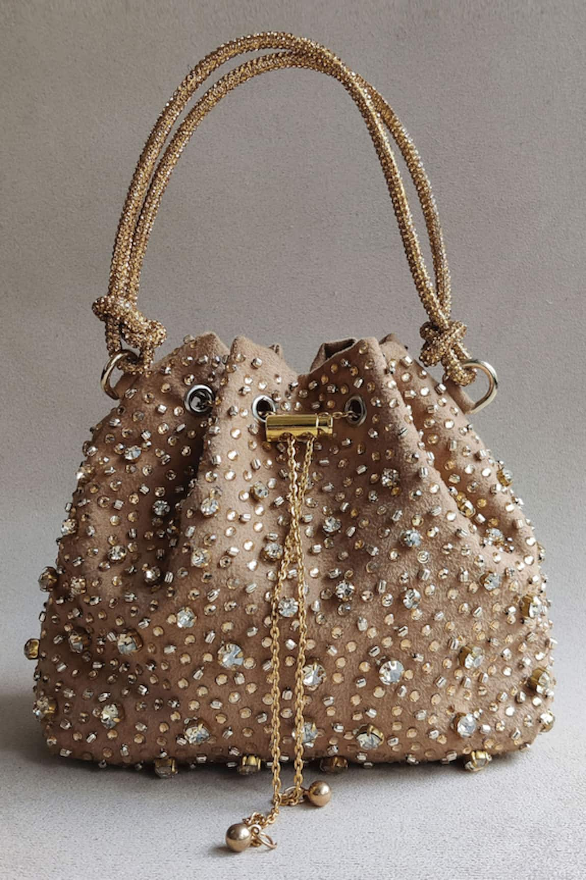 Plode Rhinestone Embellished Bucket Bag