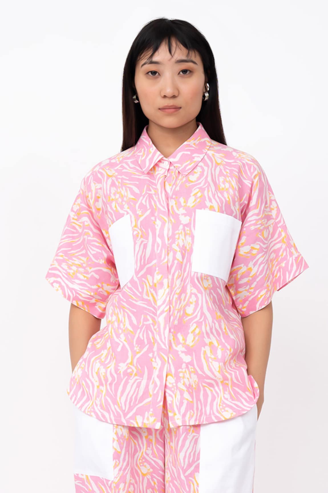 Leh Studios Wave Print Cotton Shirt