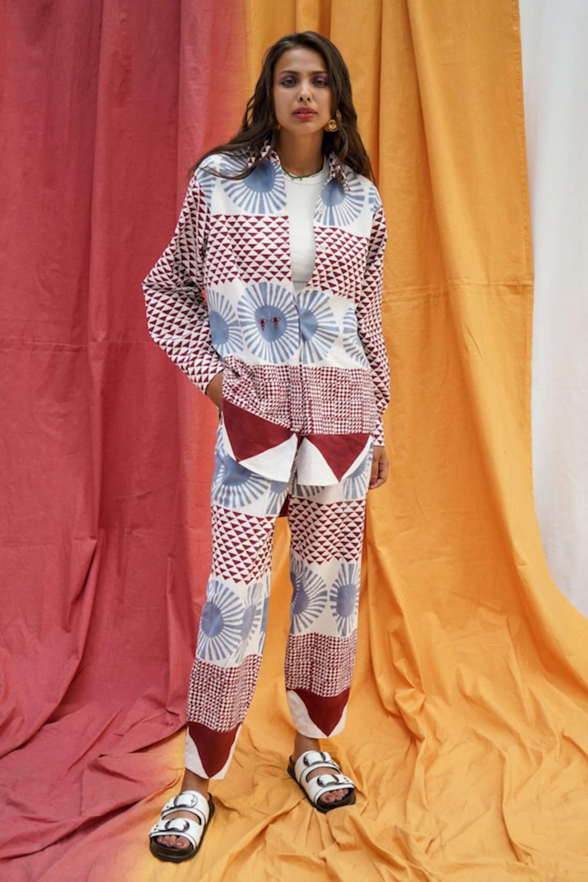 Jodi Sanna Geometric Glory Print Trouser