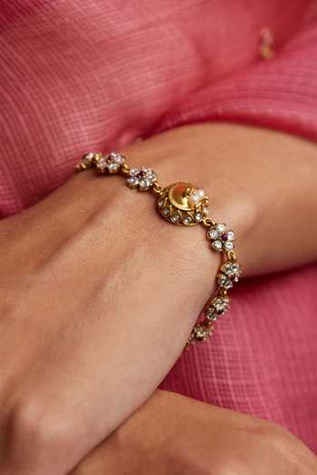 Tribe Amrapali Hetvi Stone Studded Floral Bracelet