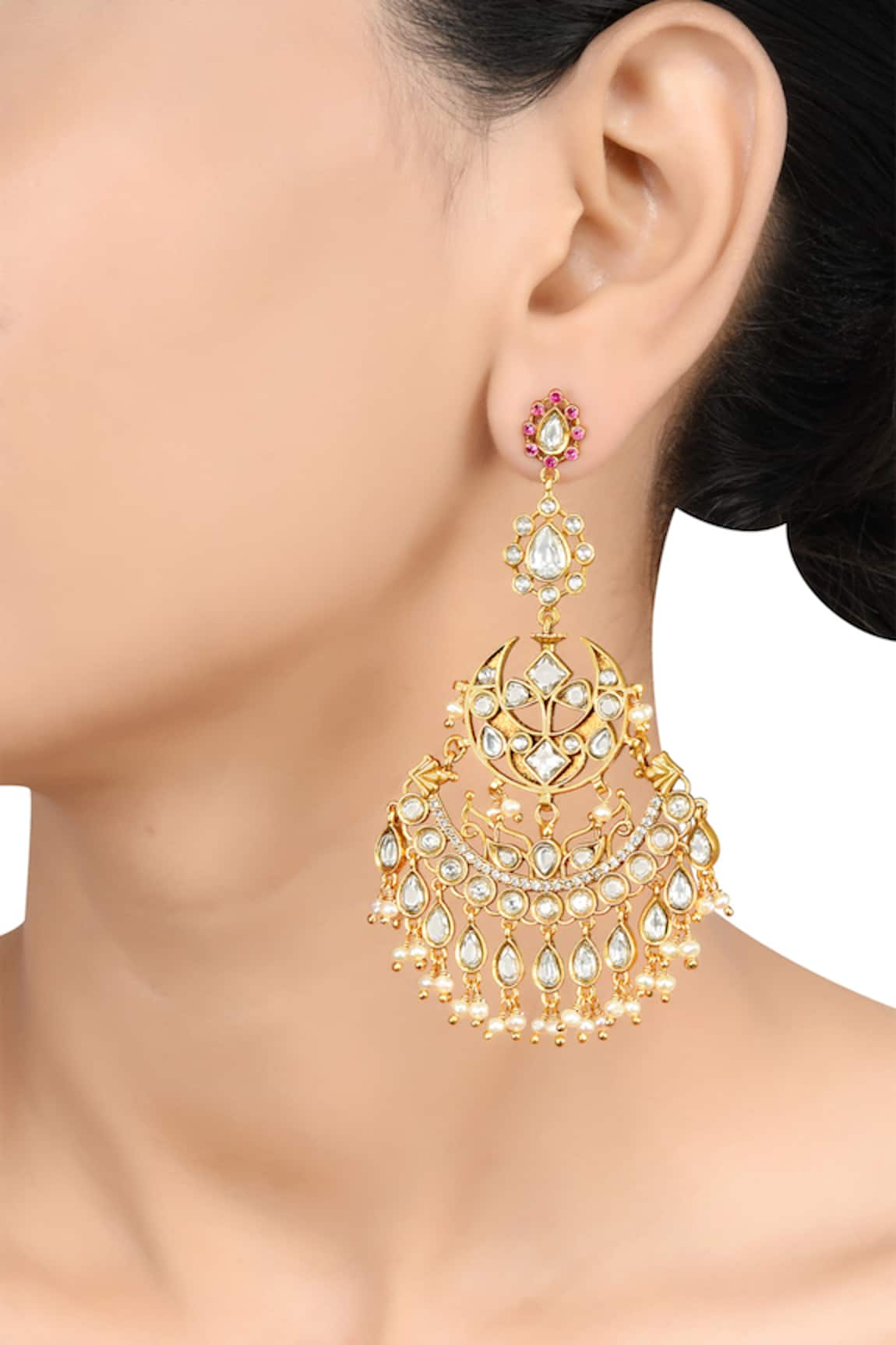 Tribe Amrapali Malaya Floral Cutwork Earrings