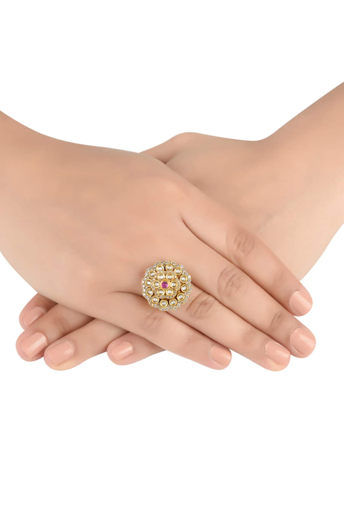 Tribe Amrapali Gul Embellished Ring