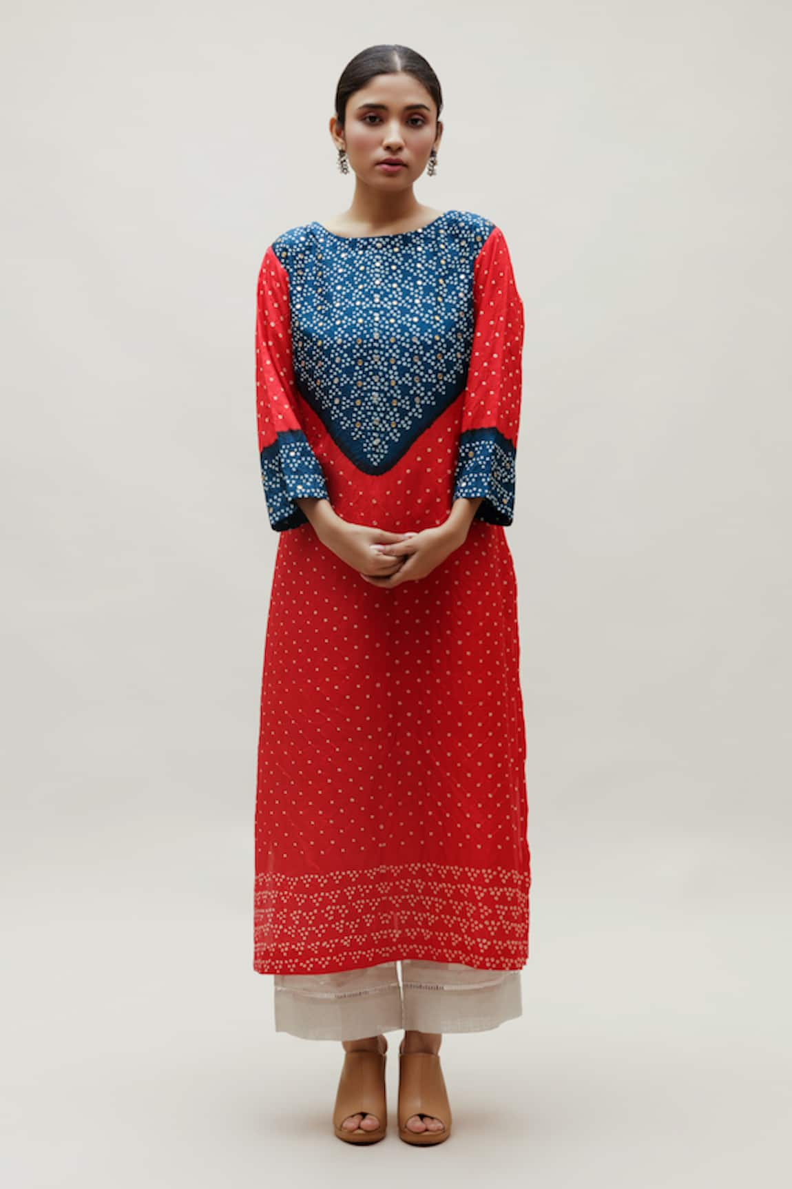 Naina Jain Hand Embroidered Yoke Straight Kurta