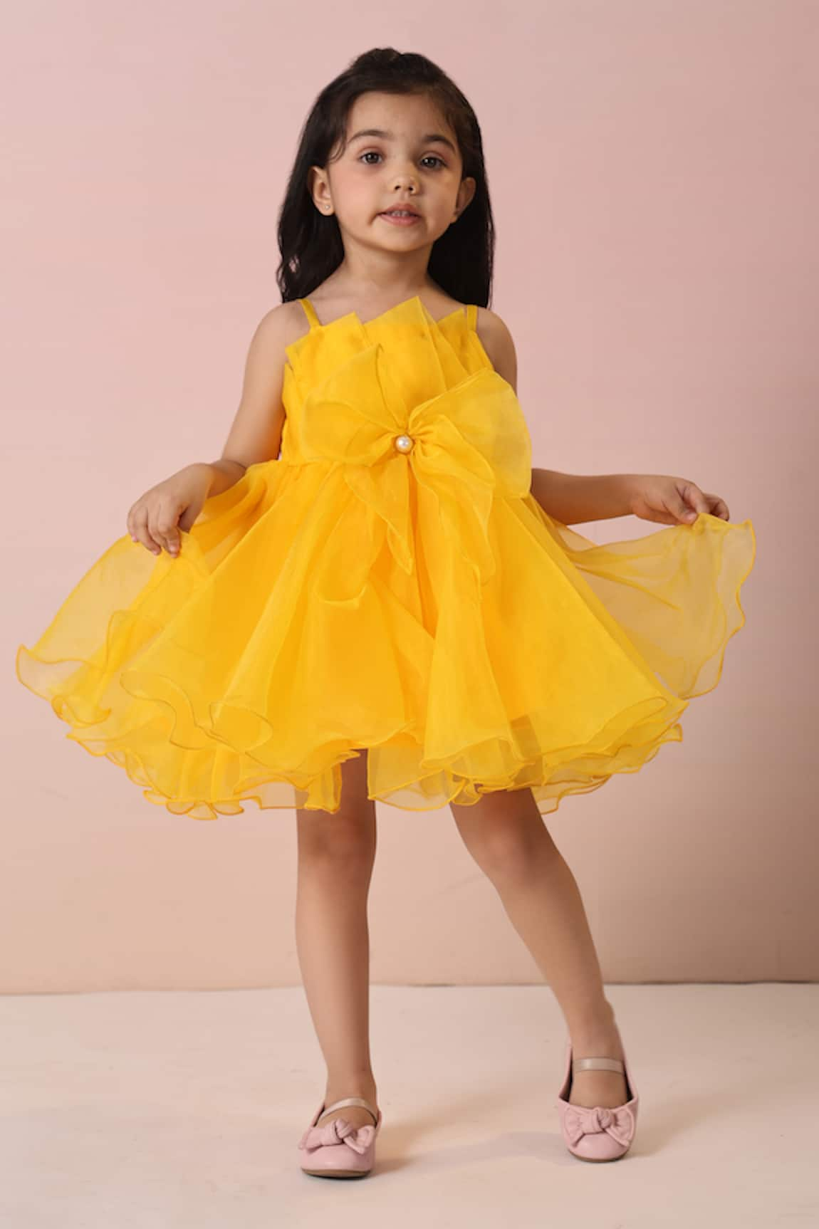 CASA NINOS Organza Bow Dress