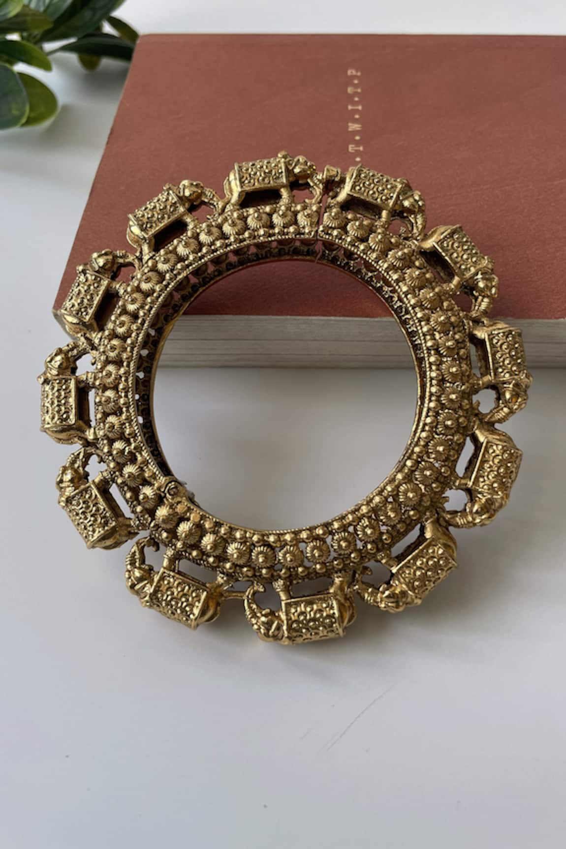 Studio6 Jewels Filigree Temple Embellished Bangle