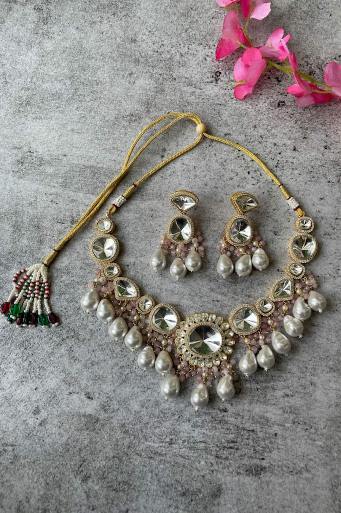 Studio6 Jewels Kundan Embellished Choker Necklace Set