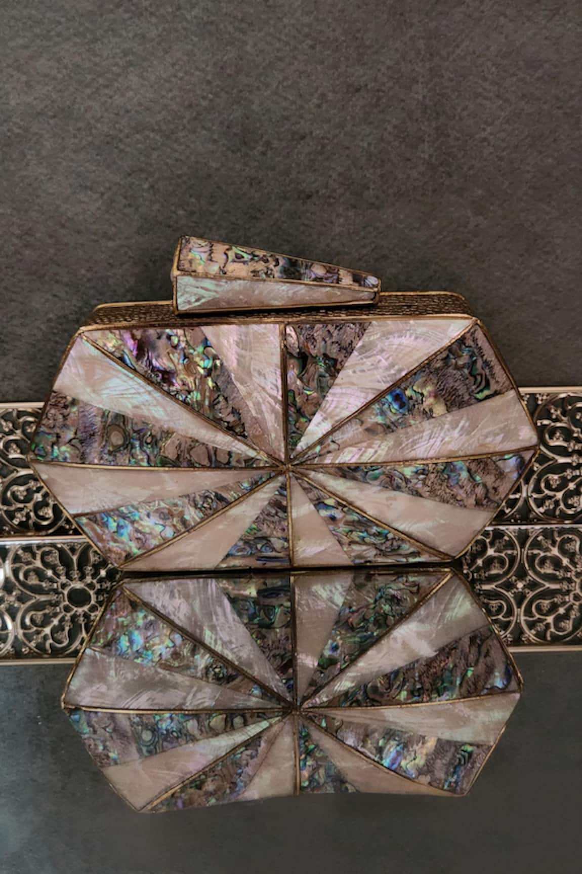 ADWITA BAGS & JEWELS The Henna Mother Of Pearl Embellished Bag