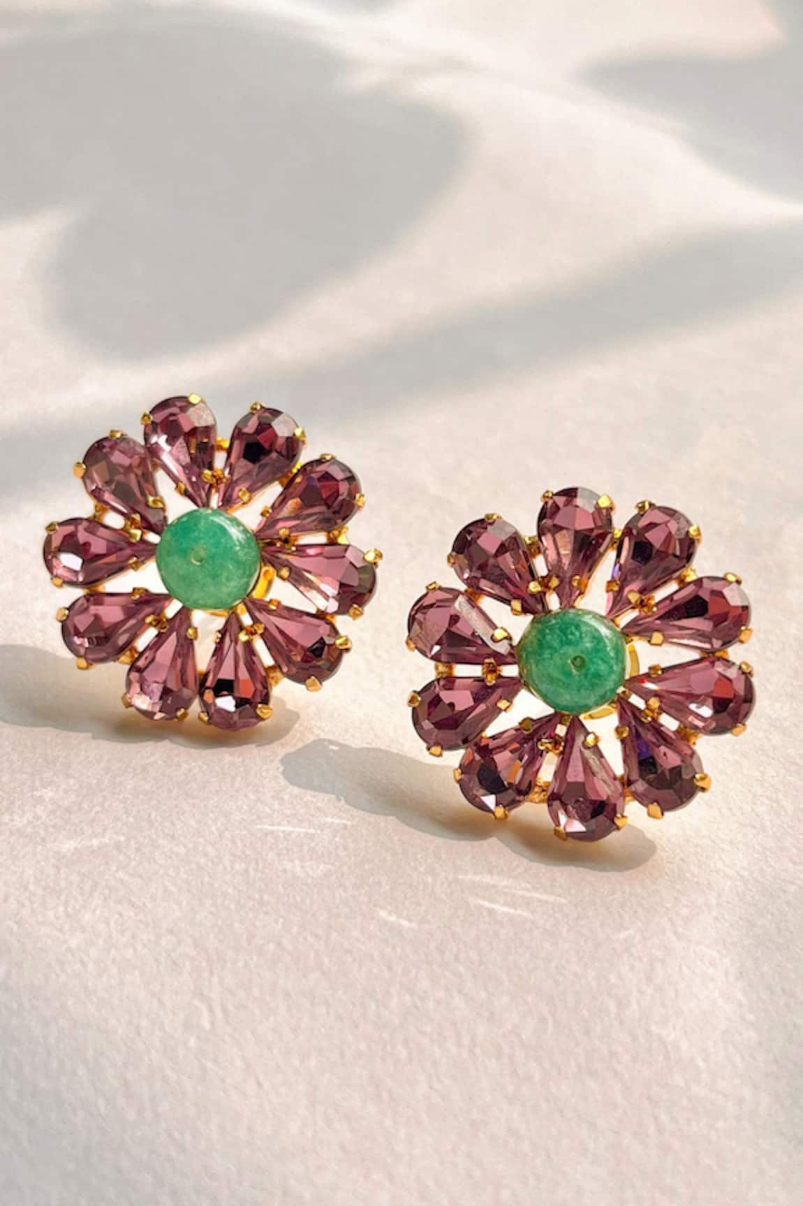 Prestones Swarovski Studded Earrings