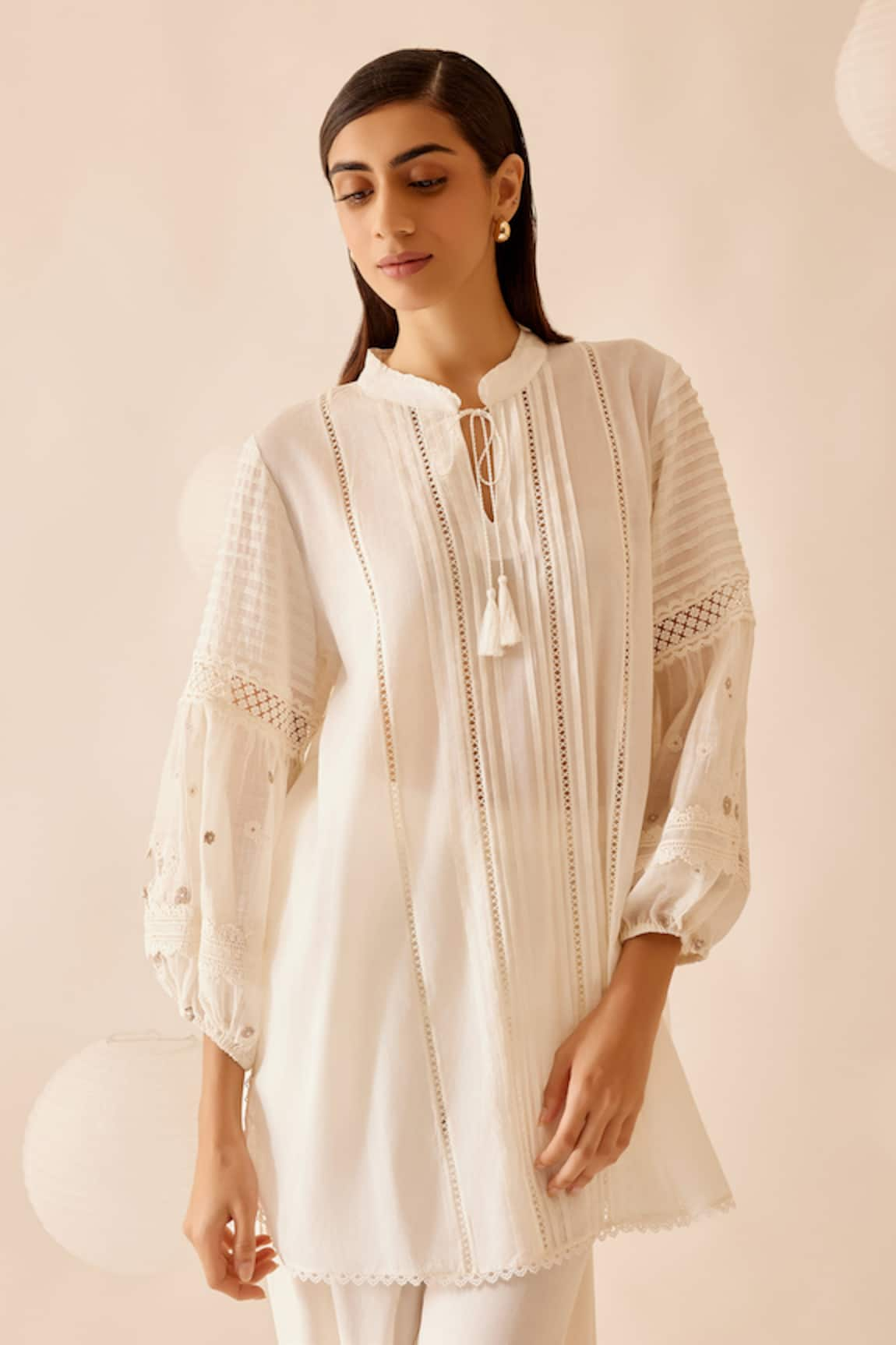 Bunka Cecile Flora & Lace Embroidered Tunic