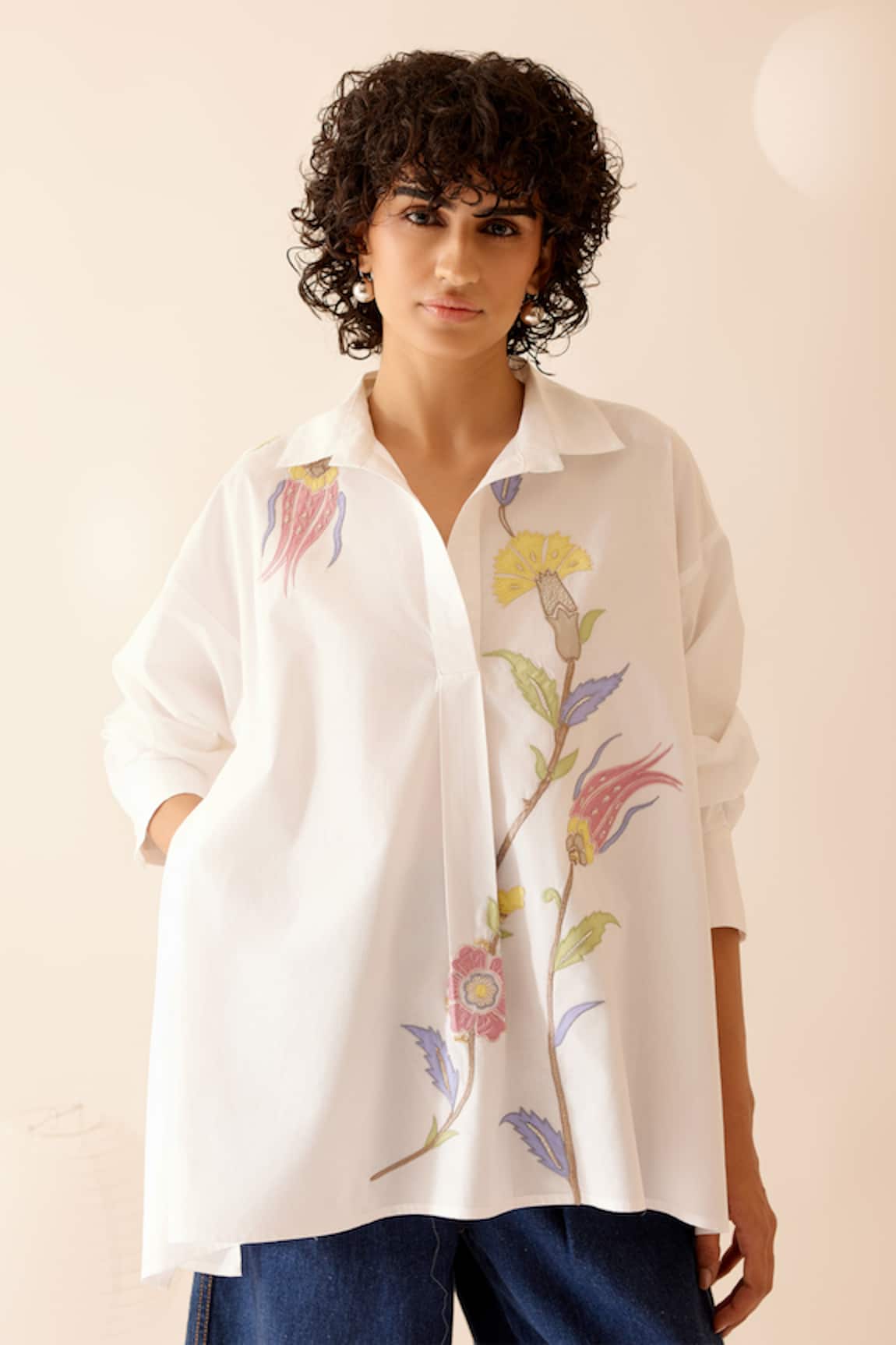 Bunka Naina Floral Patchwork Shirt