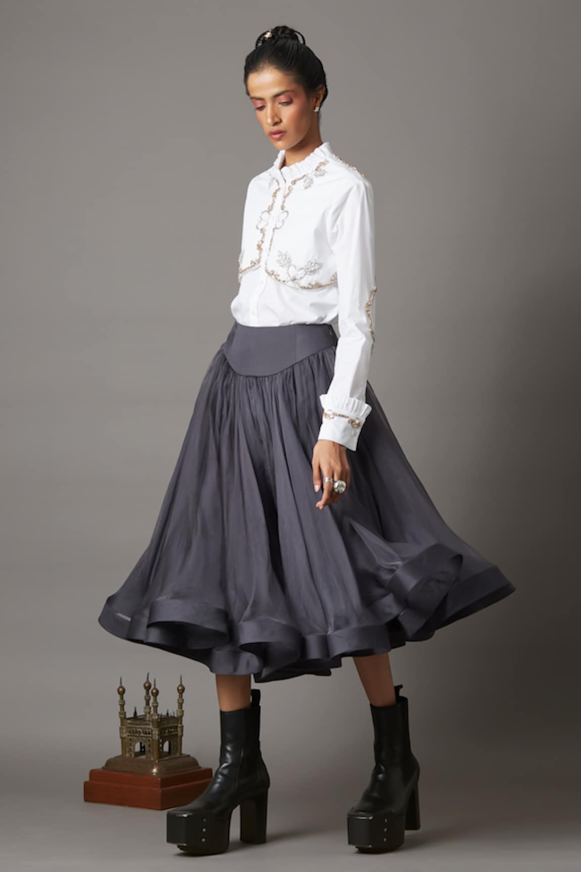 Quod Plain Layered Skirt